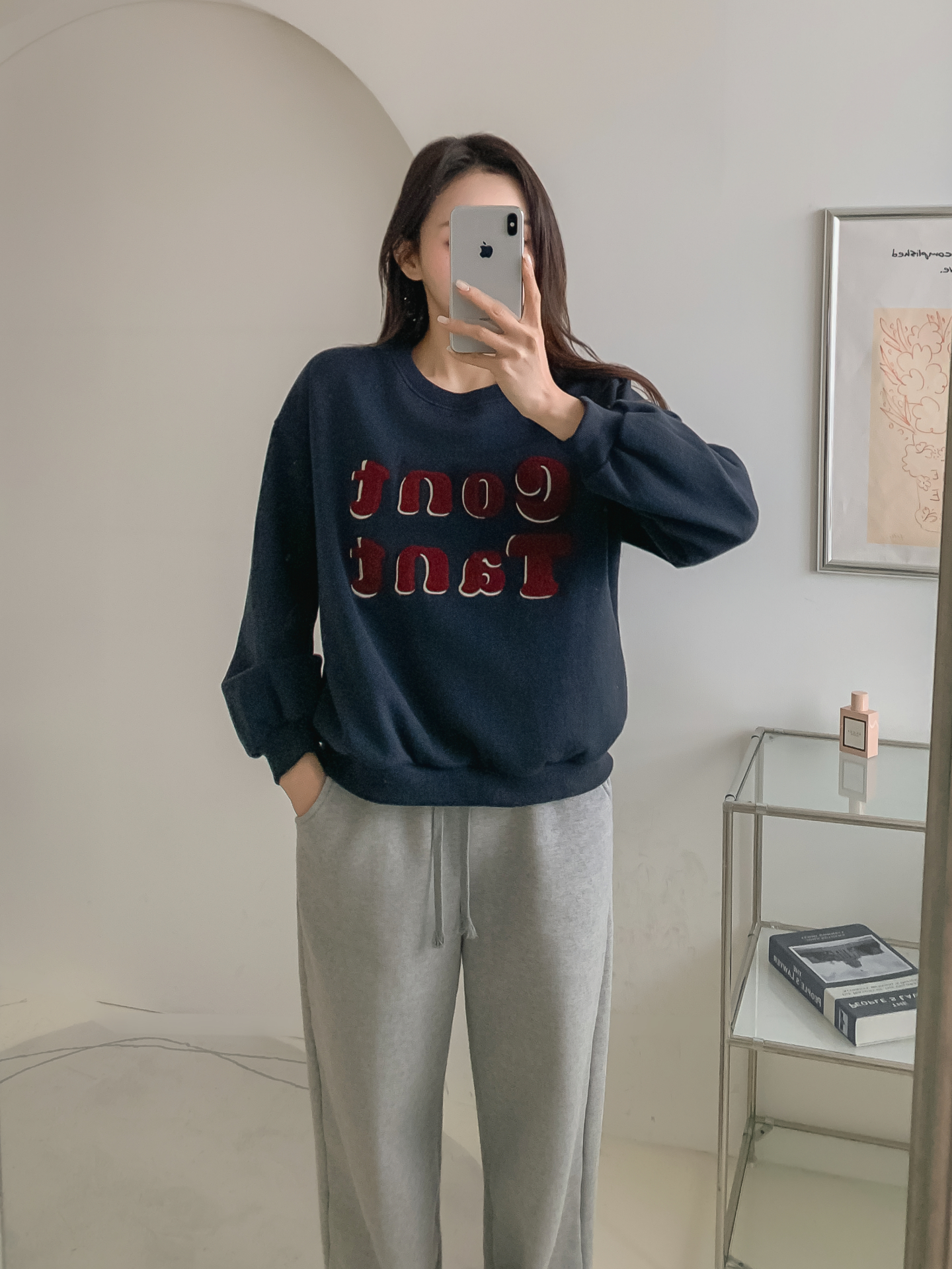 裏起毛ラウンドネック刺繍カラースウェット | 詳細画像28