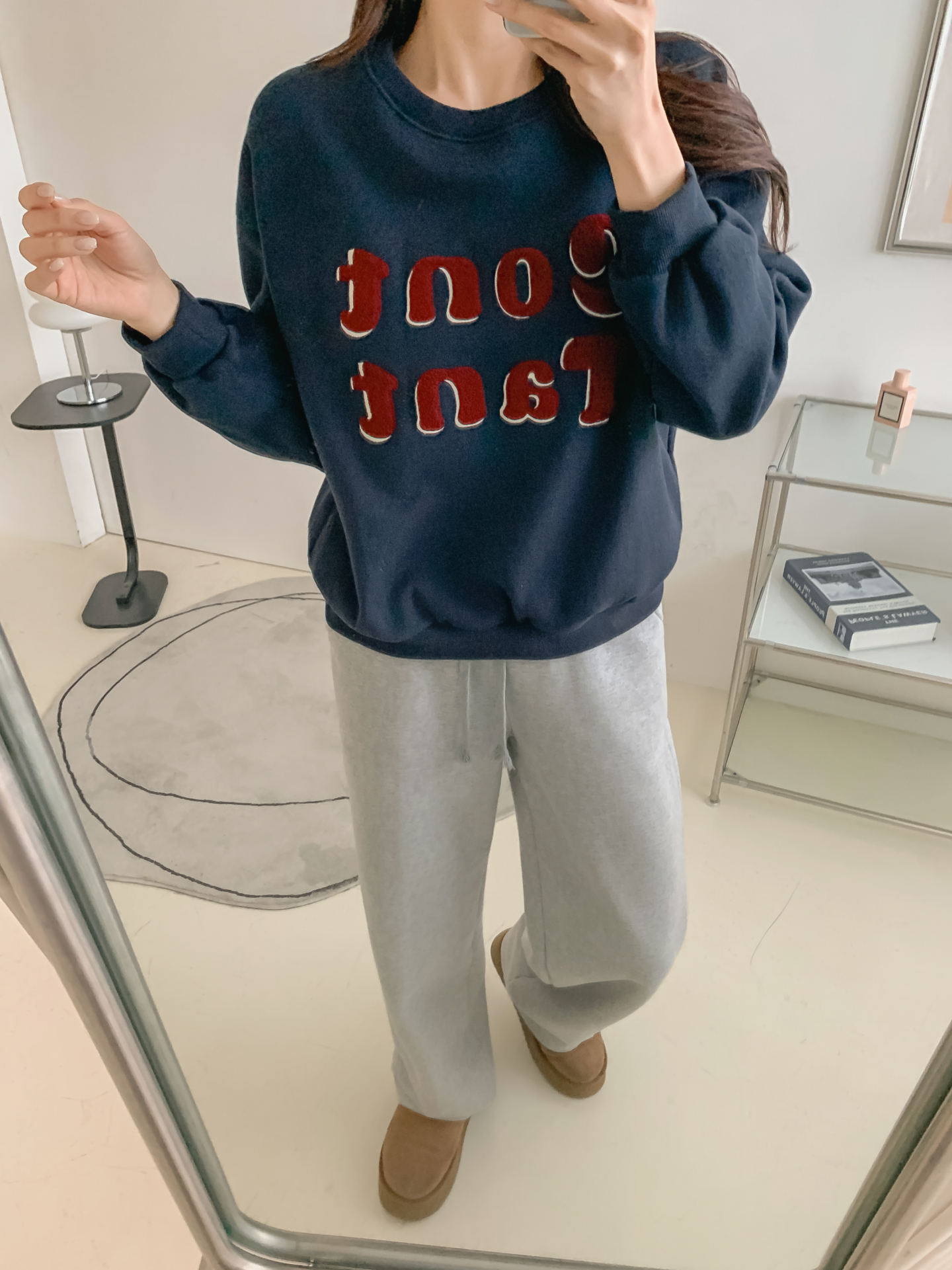 裏起毛ラウンドネック刺繍カラースウェット | 詳細画像30