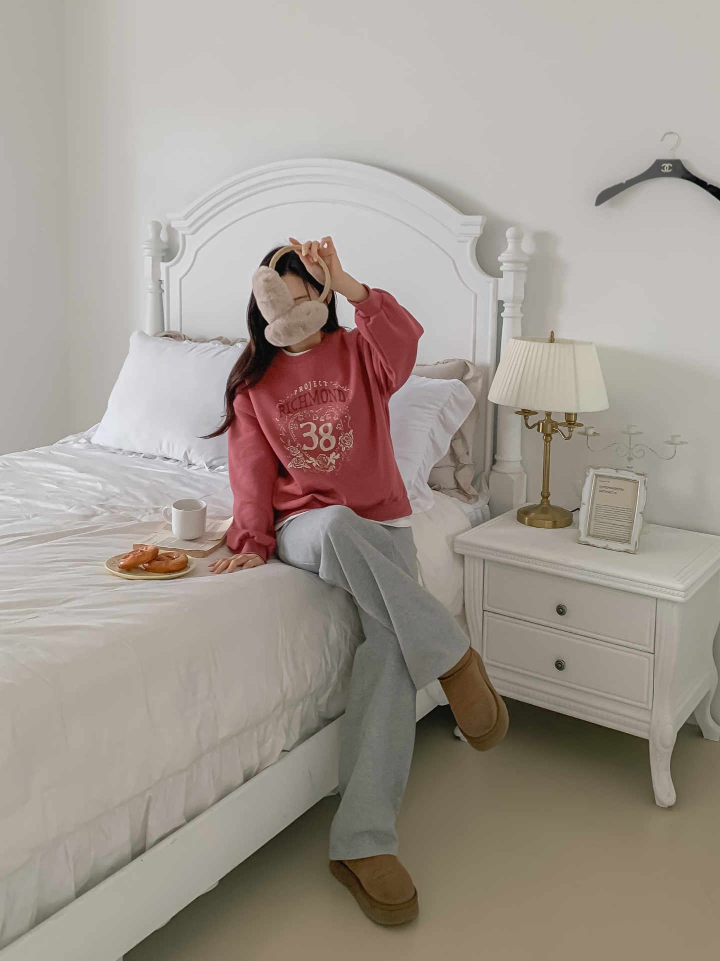 裏起毛ラウンドネックルーズ長袖プリントカラースウェット | 詳細画像26