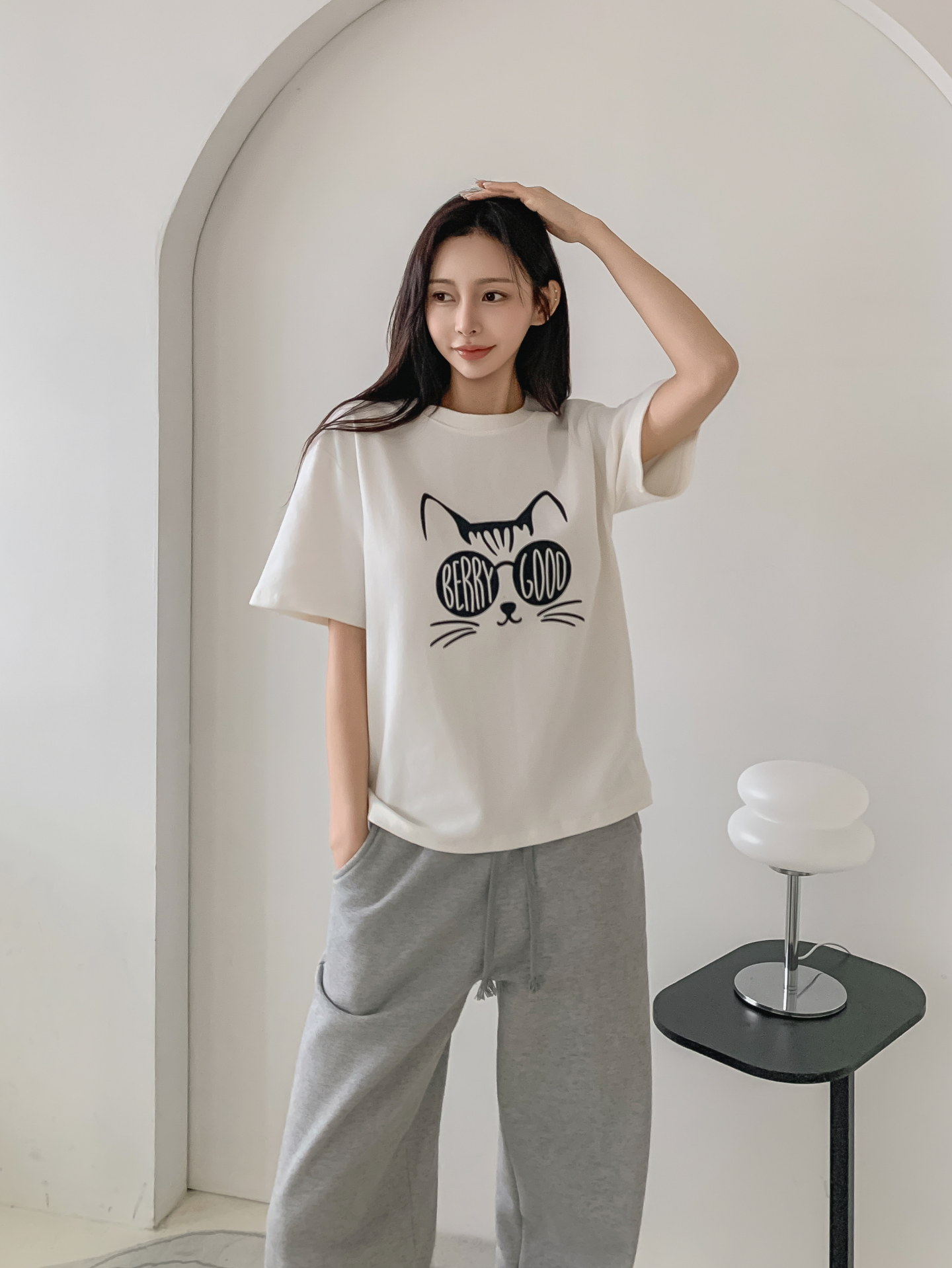 ラウンドネック半袖プリントTシャツ | 詳細画像4