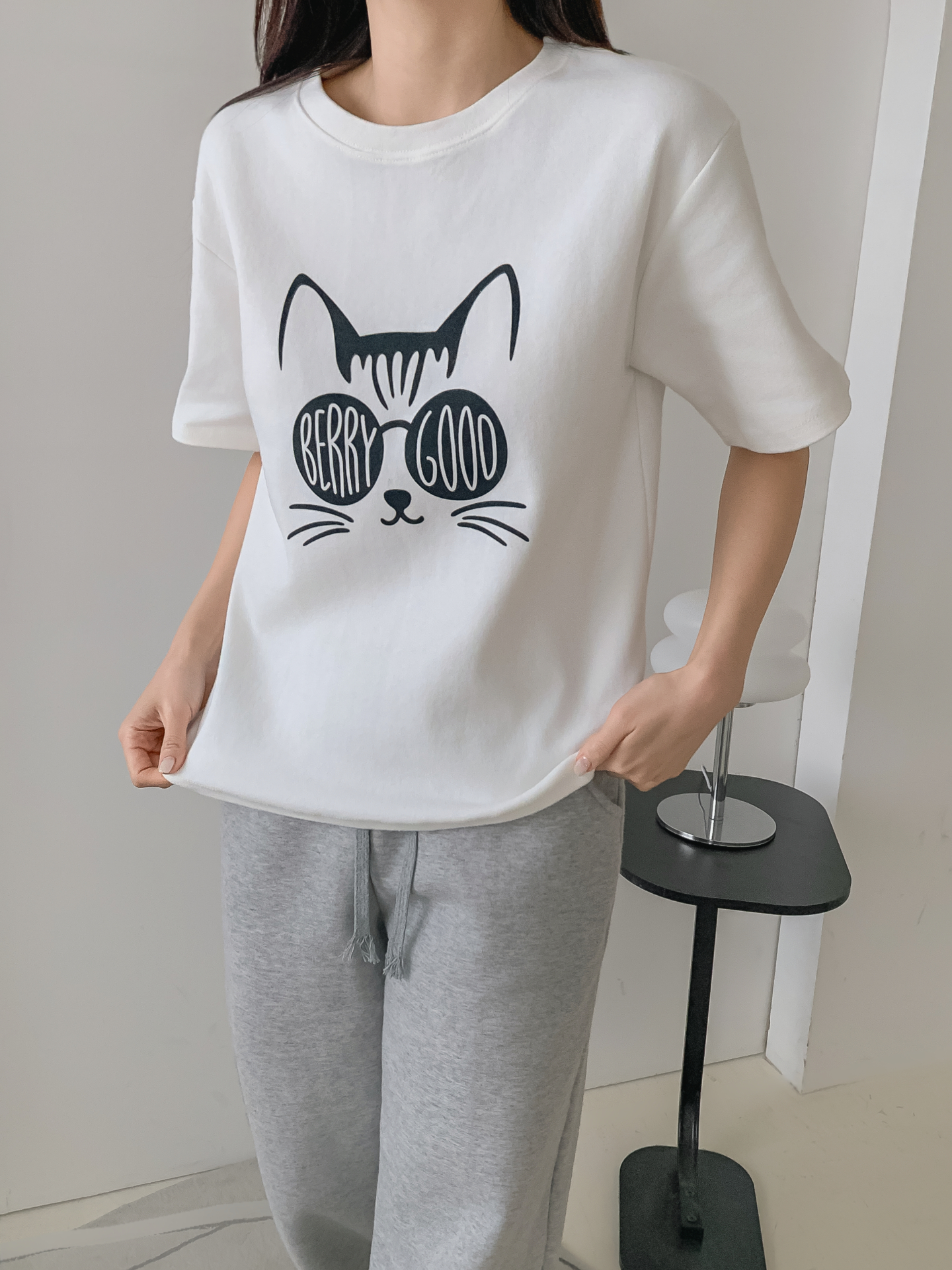 ラウンドネック半袖プリントTシャツ | 詳細画像13