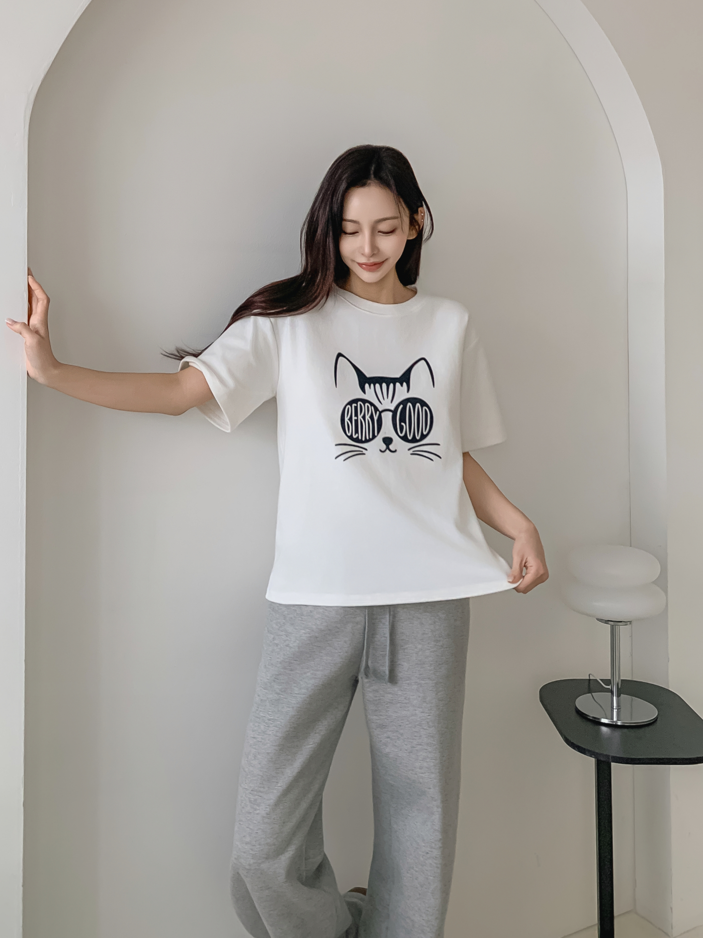 ラウンドネック半袖プリントTシャツ | 詳細画像8