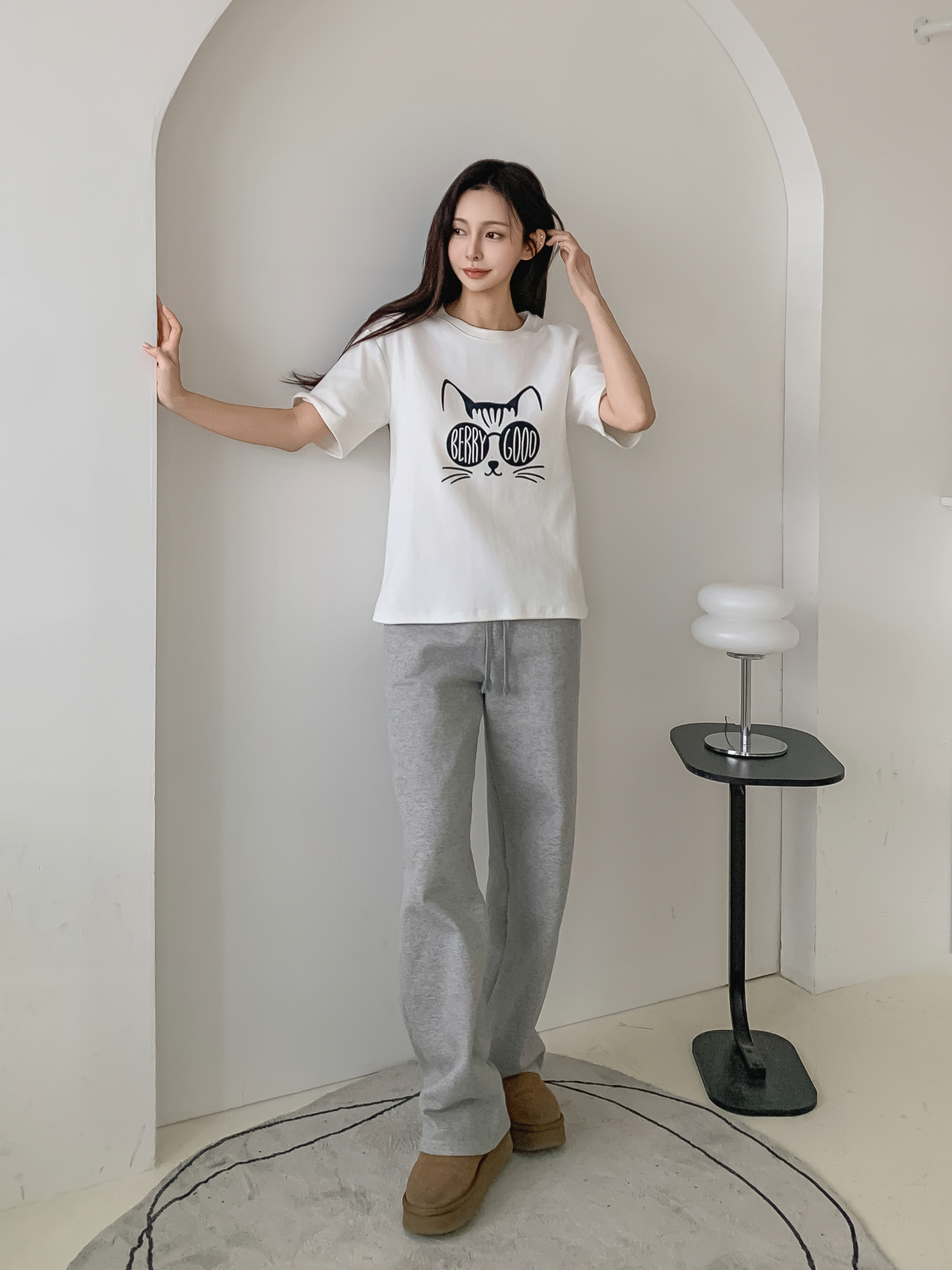 ラウンドネック半袖プリントTシャツ | 詳細画像9