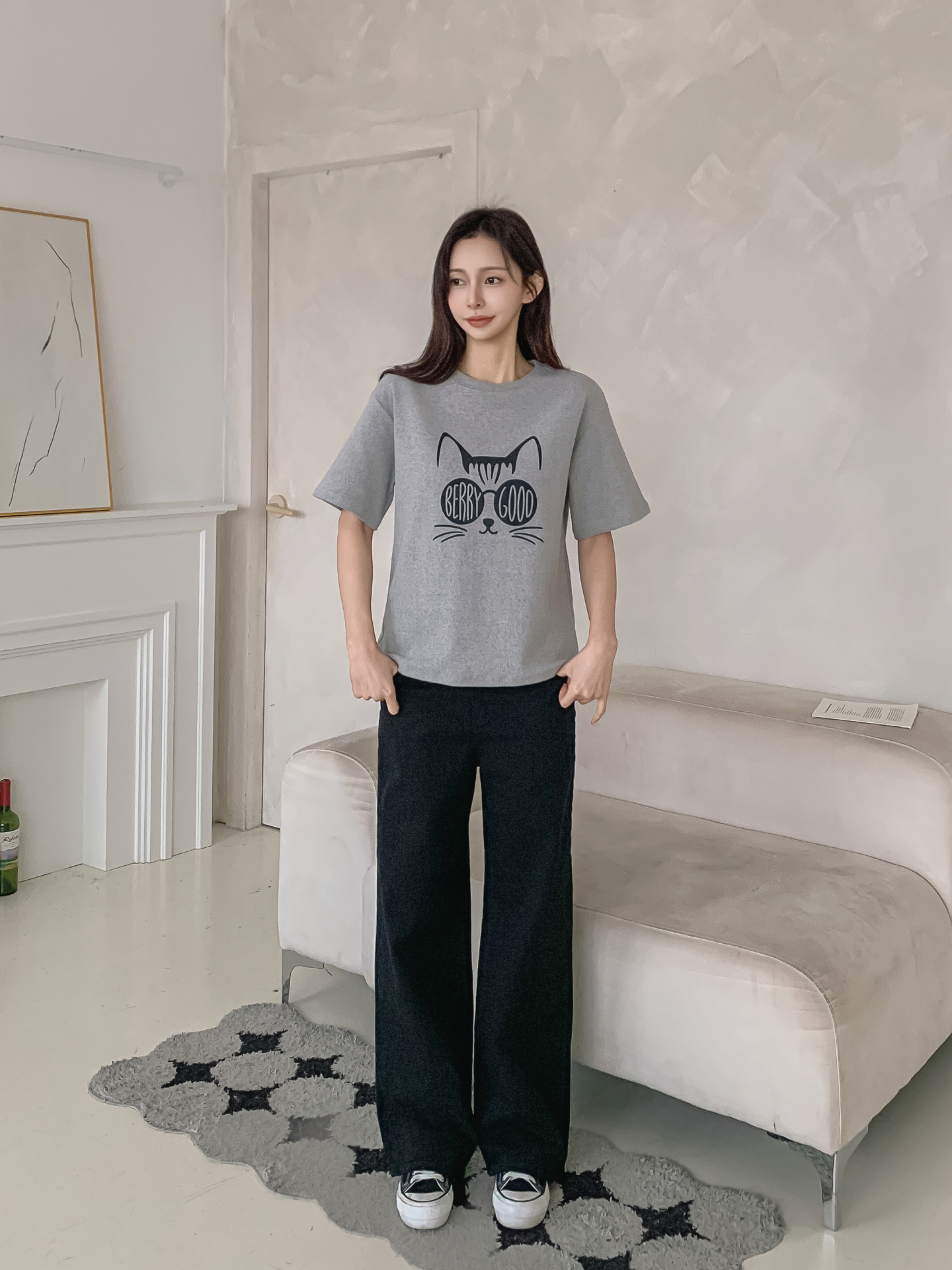 ラウンドネック半袖プリントTシャツ | 詳細画像18