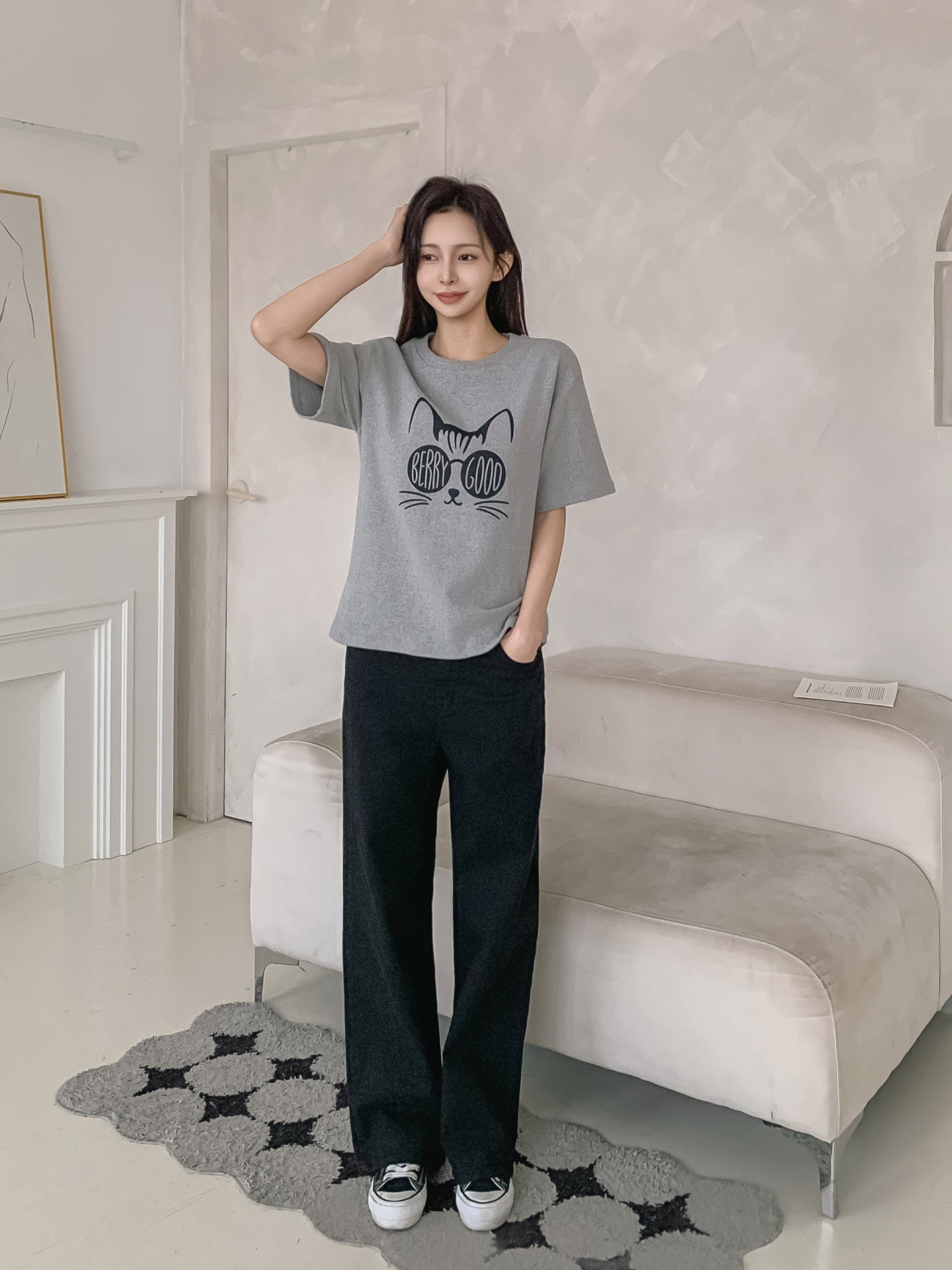 ラウンドネック半袖プリントTシャツ | 詳細画像24