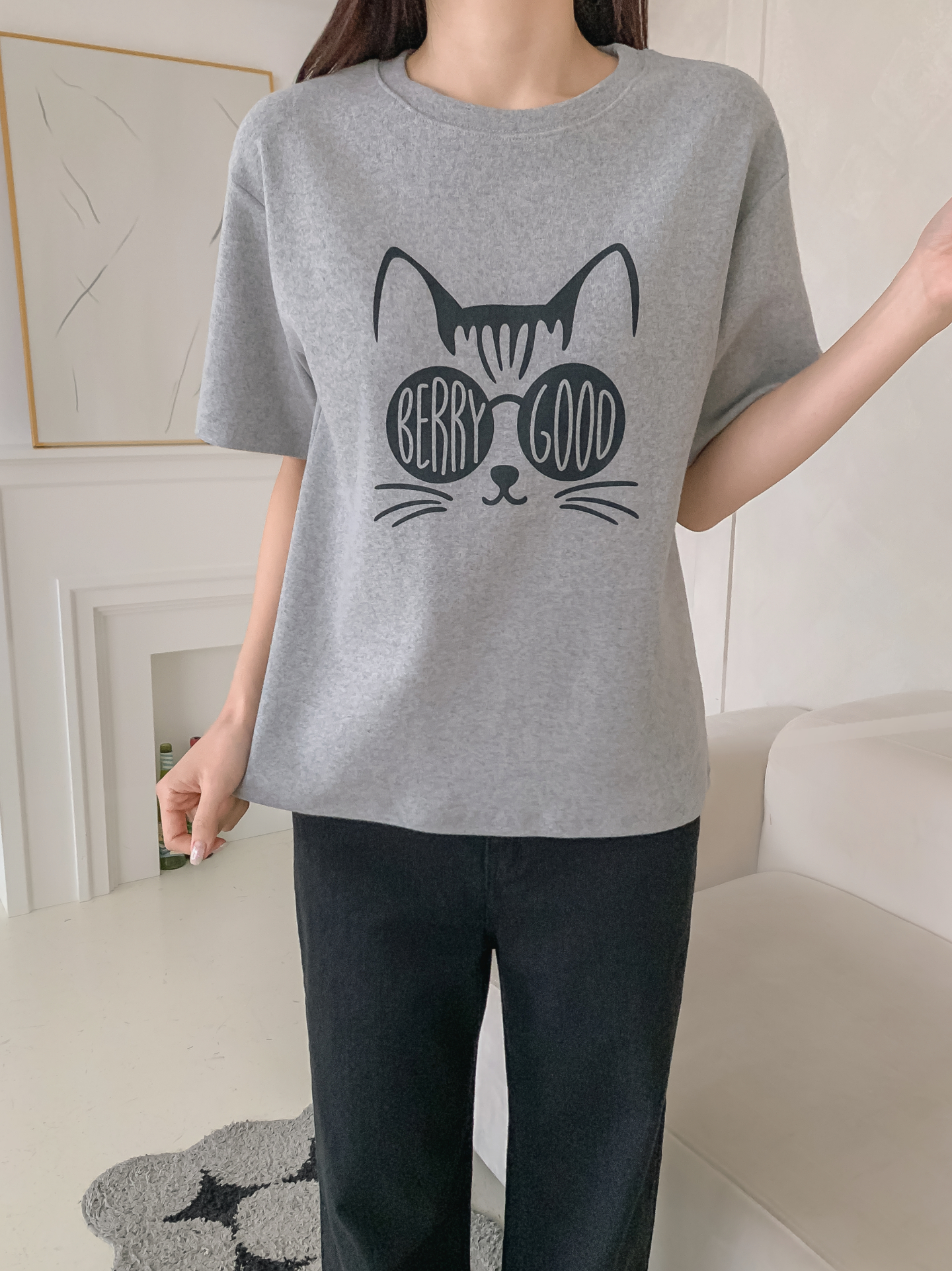 ラウンドネック半袖プリントTシャツ | 詳細画像25