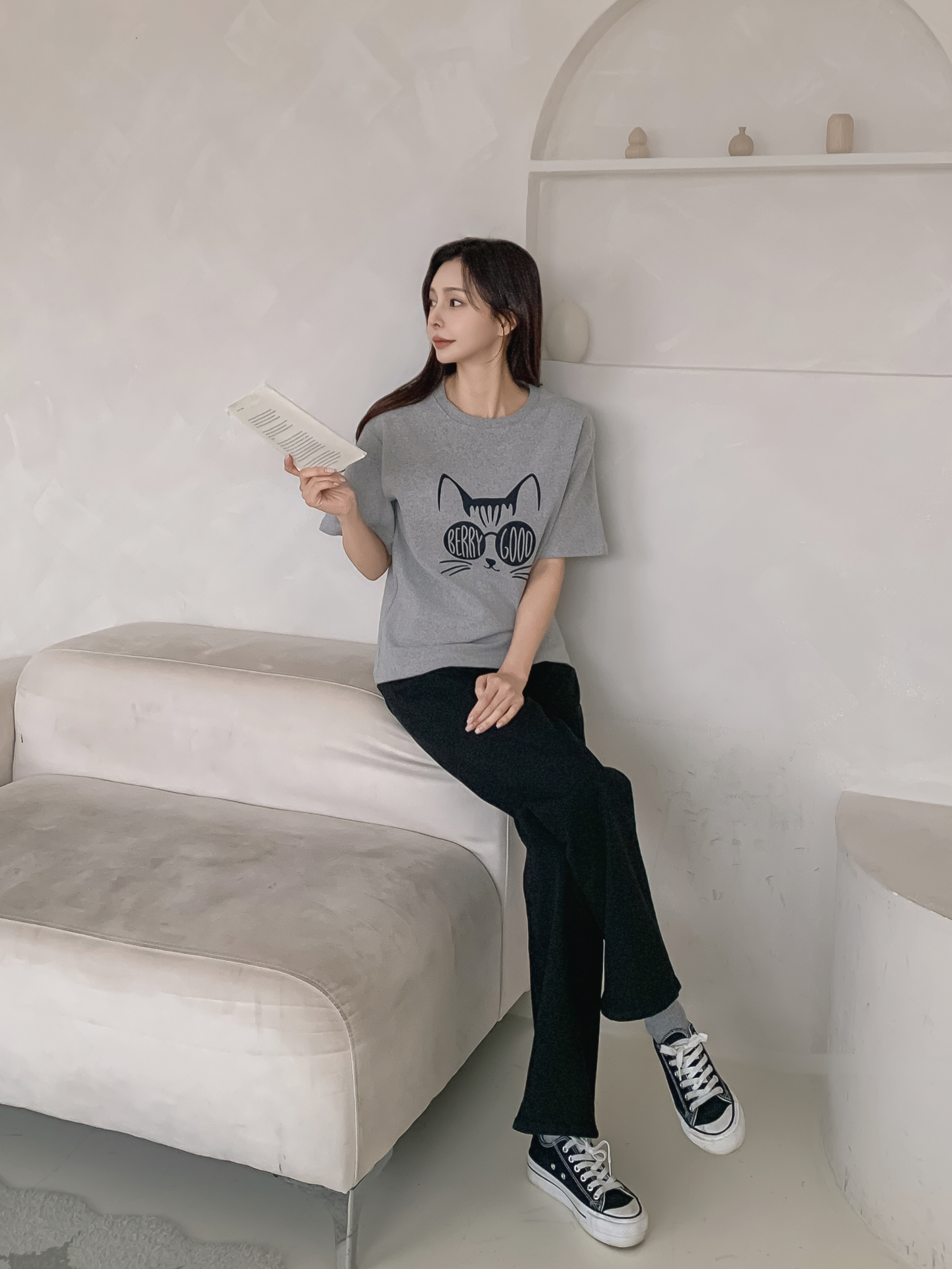 ラウンドネック半袖プリントTシャツ | 詳細画像20