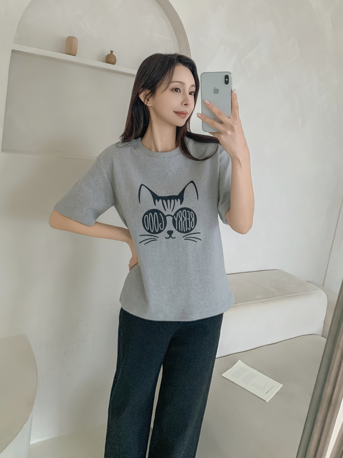 ラウンドネック半袖プリントTシャツ | 詳細画像29