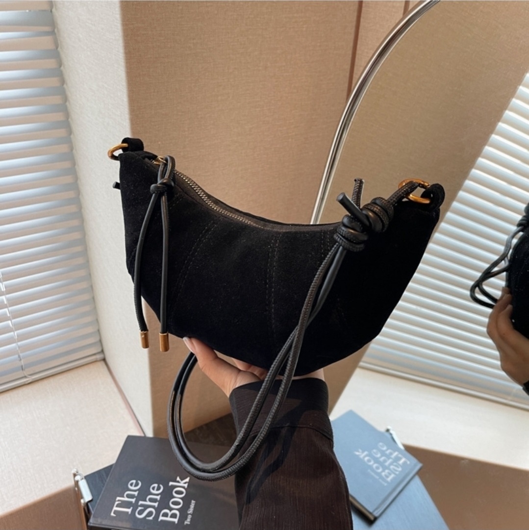 スエード調タッセルHラインレオパード無地ショルダーバッグ2TYPE | 詳細画像2