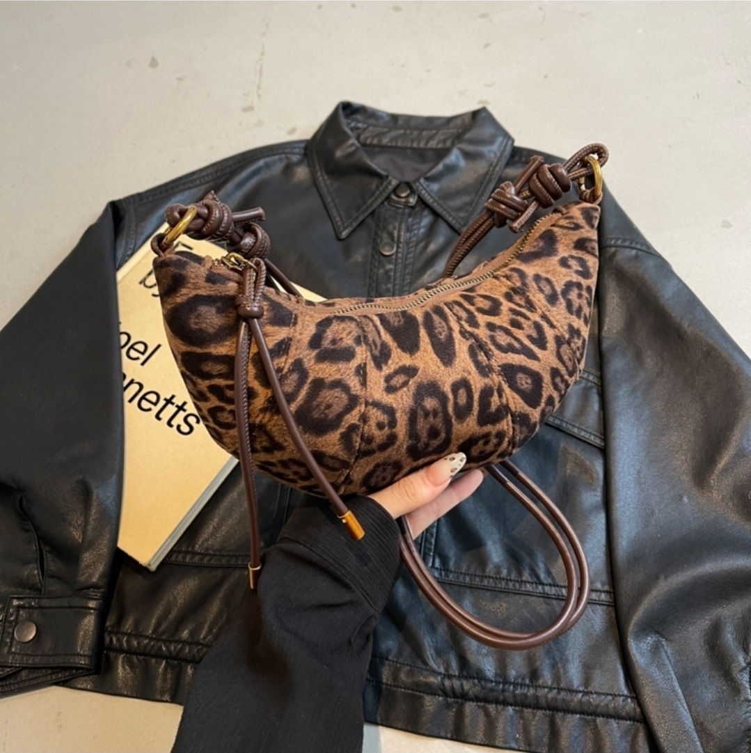 スエード調タッセルHラインレオパード無地ショルダーバッグ2TYPE | 詳細画像7