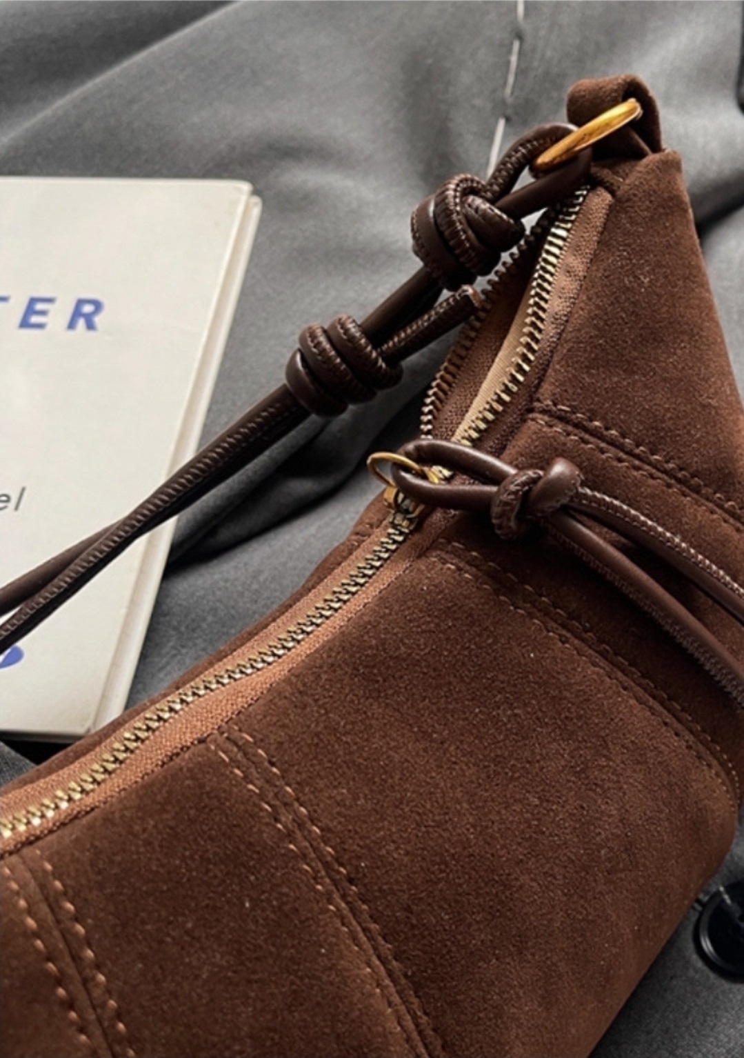 スエード調タッセルHラインレオパード無地ショルダーバッグ2TYPE | 詳細画像14