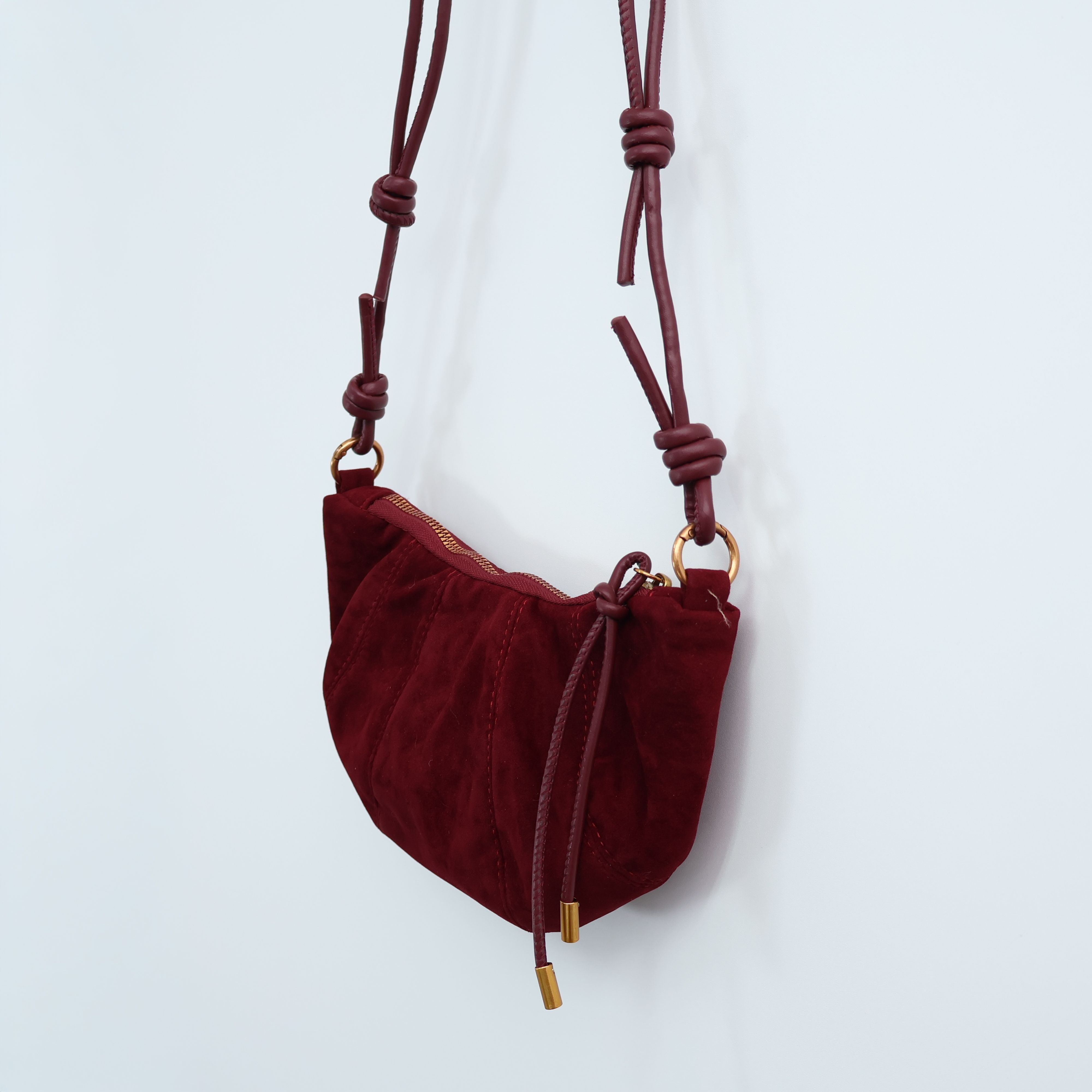 スエード調タッセルHラインレオパード無地ショルダーバッグ2TYPE | 詳細画像20