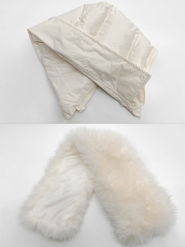 ウェルロンエコファーベルトフードハーフダウンジャケット | 詳細画像15