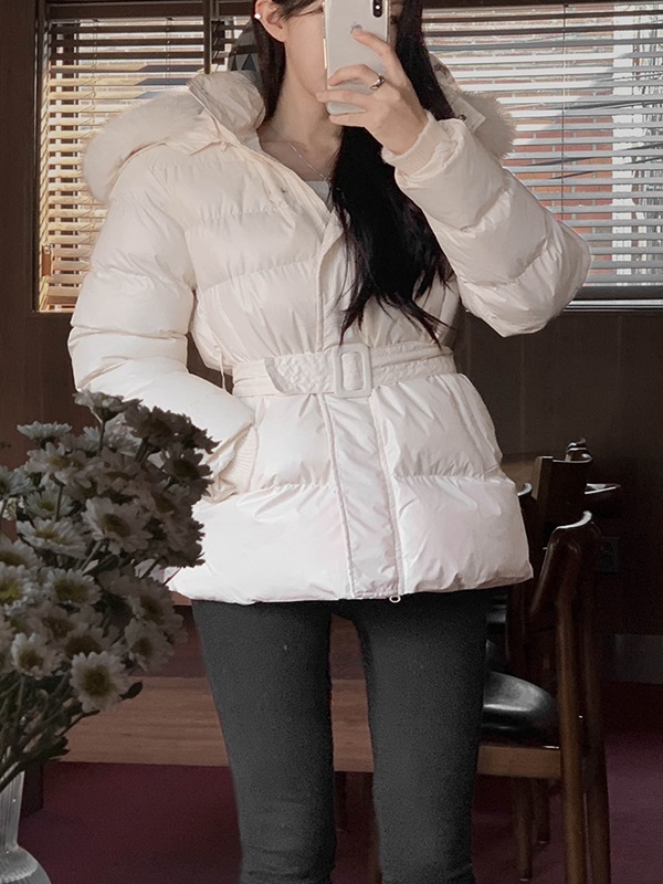 ウェルロンエコファーベルトフードハーフダウンジャケット | 詳細画像3