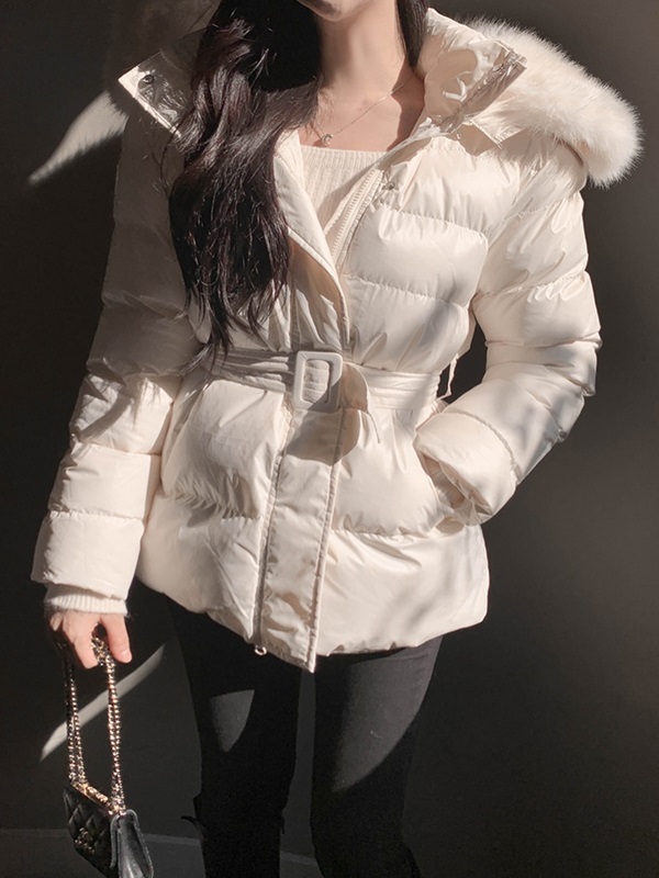 ウェルロンエコファーベルトフードハーフダウンジャケット | 詳細画像2