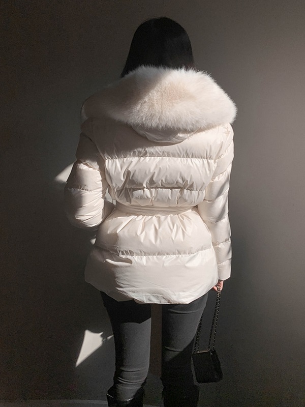 ウェルロンエコファーベルトフードハーフダウンジャケット | 詳細画像5