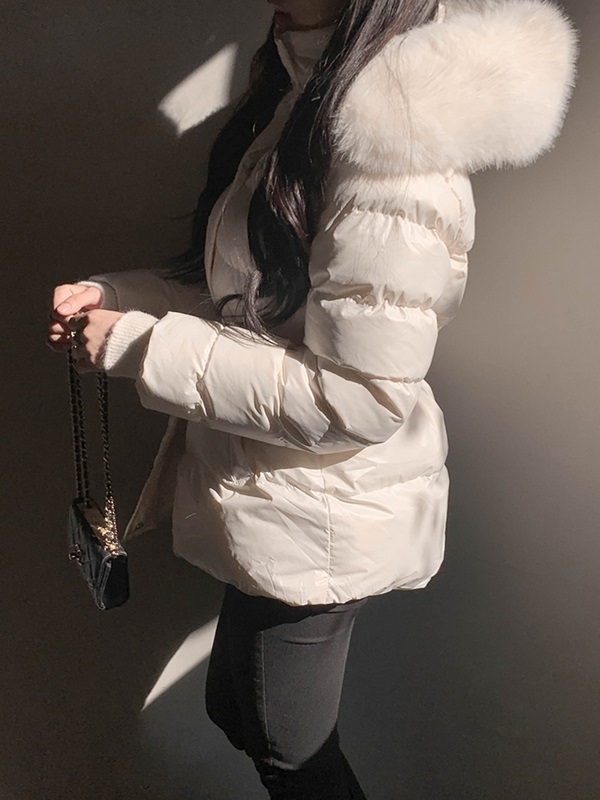 ウェルロンエコファーベルトフードハーフダウンジャケット | 詳細画像7