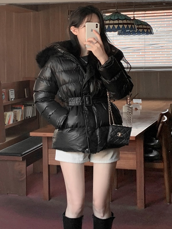 ウェルロンエコファーベルトフードハーフダウンジャケット | 詳細画像9