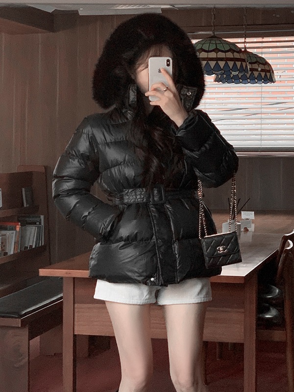 ウェルロンエコファーベルトフードハーフダウンジャケット | 詳細画像10