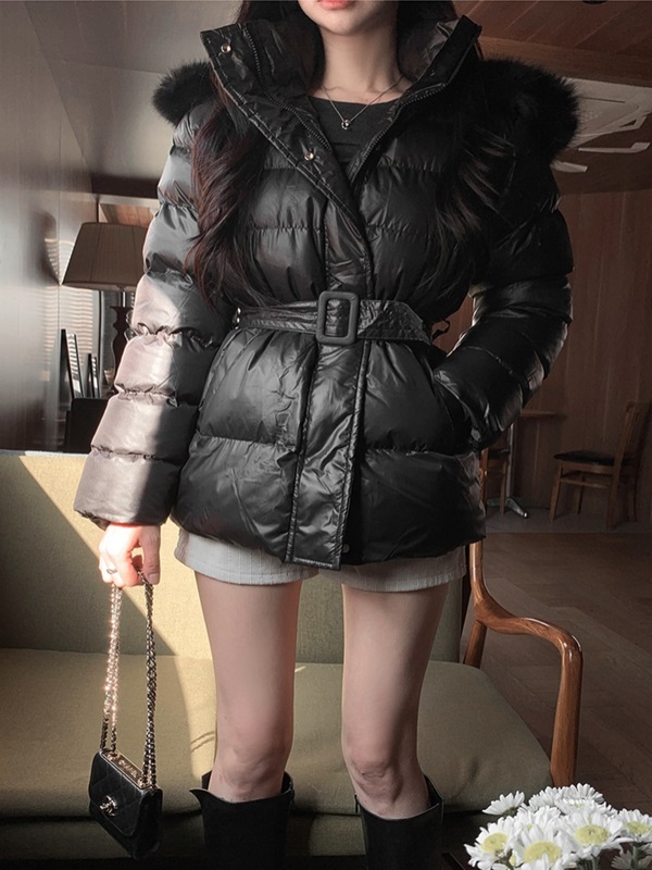 ウェルロンエコファーベルトフードハーフダウンジャケット | 詳細画像11