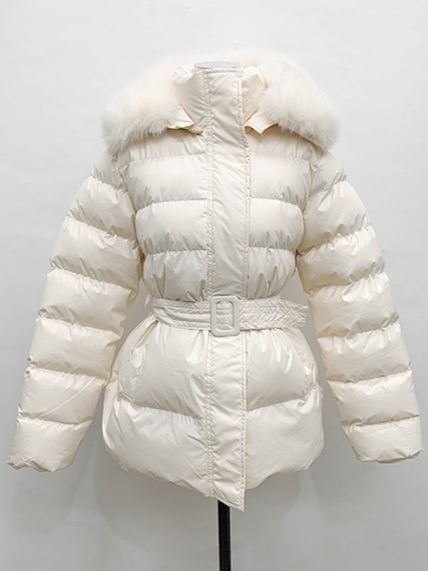 ウェルロンエコファーベルトフードハーフダウンジャケット | 詳細画像13