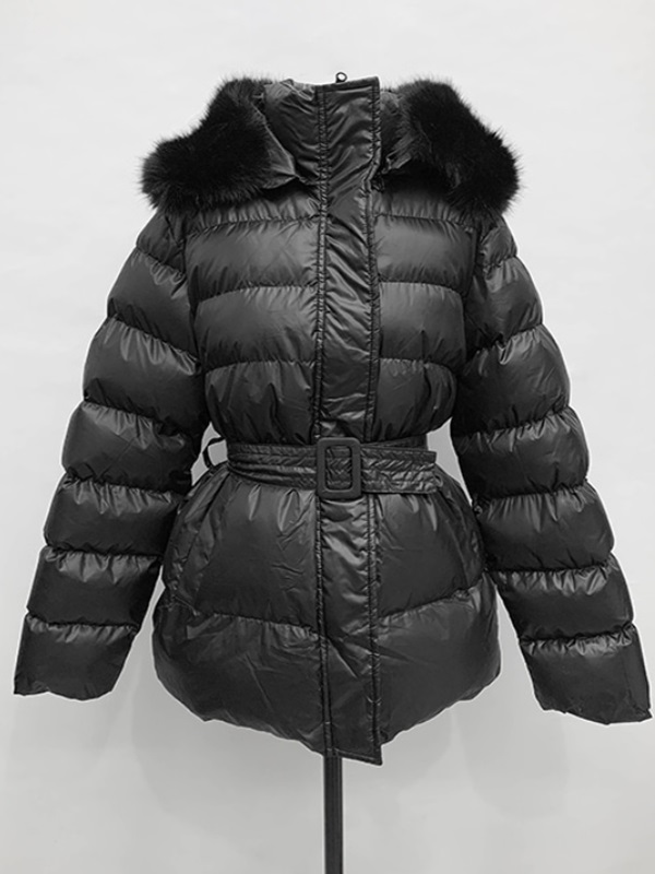 ウェルロンエコファーベルトフードハーフダウンジャケット | 詳細画像14