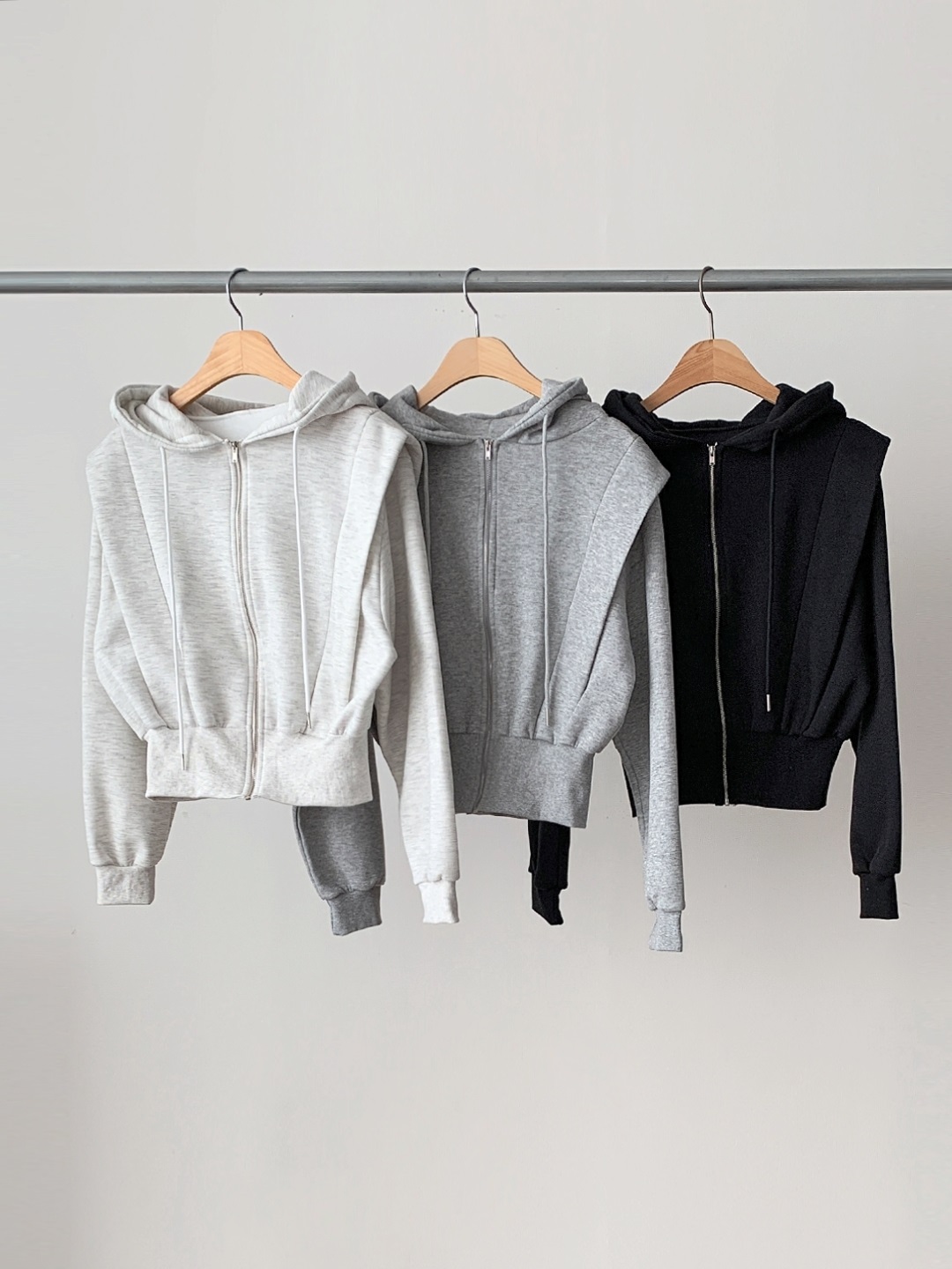 裏起毛ジップアップフードウエストゴムロングフレアセットアップ | 詳細画像15