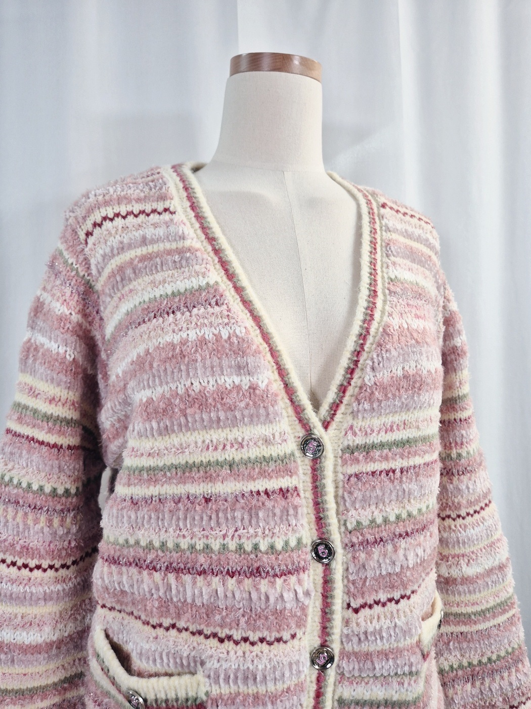 ツイードVネック配色カーディガン | 詳細画像9