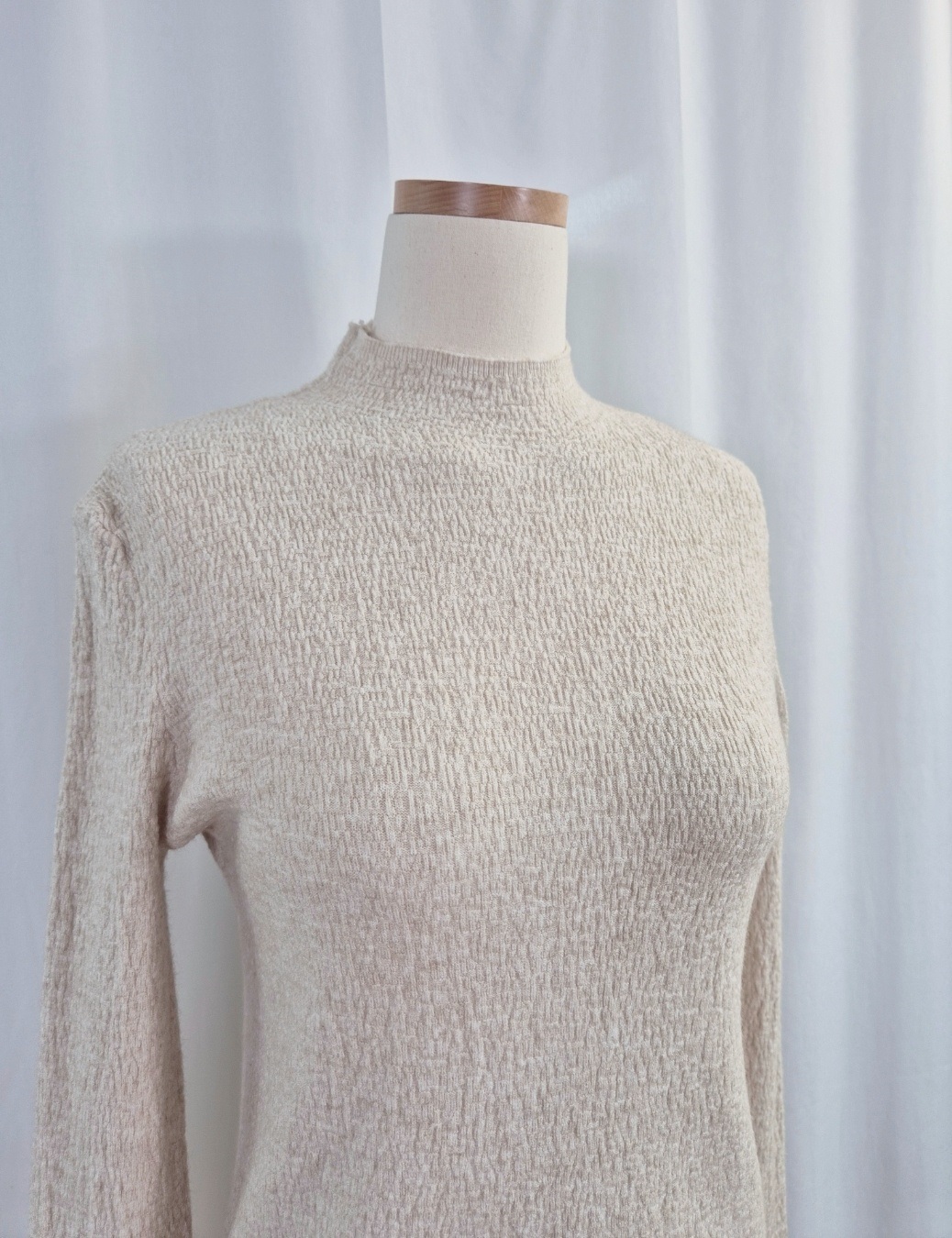 ストレッチハーフネックリンクルニット | 詳細画像15