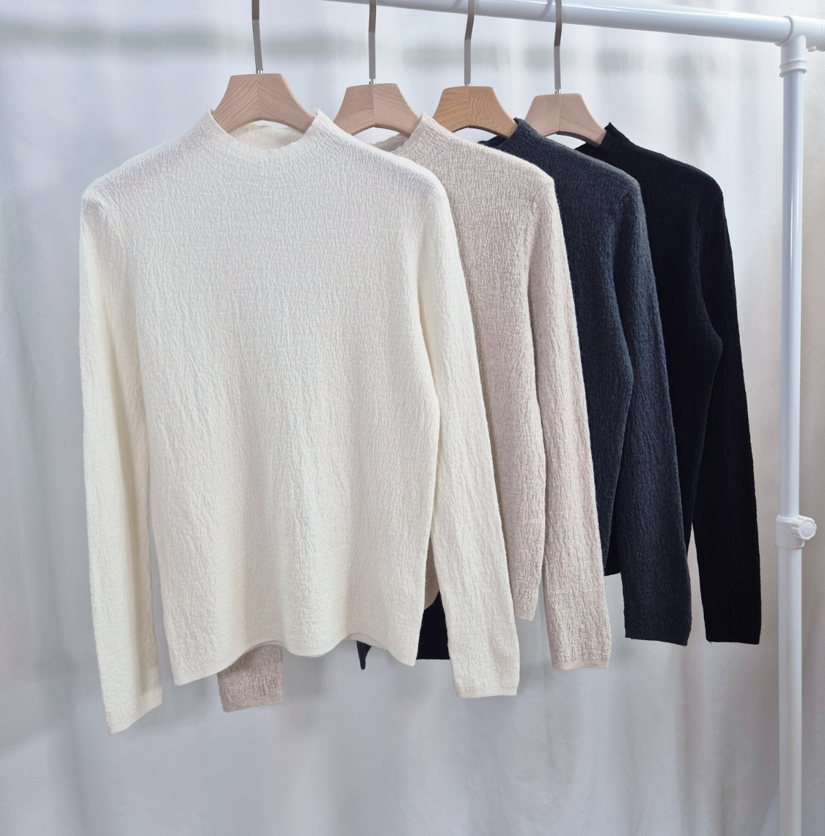 ストレッチハーフネックリンクルニット | 詳細画像16