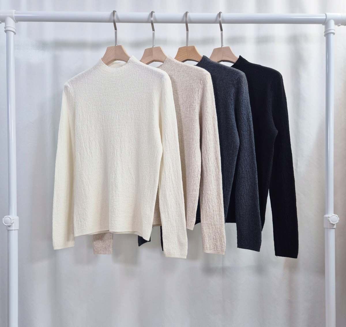 ストレッチハーフネックリンクルニット | 詳細画像6