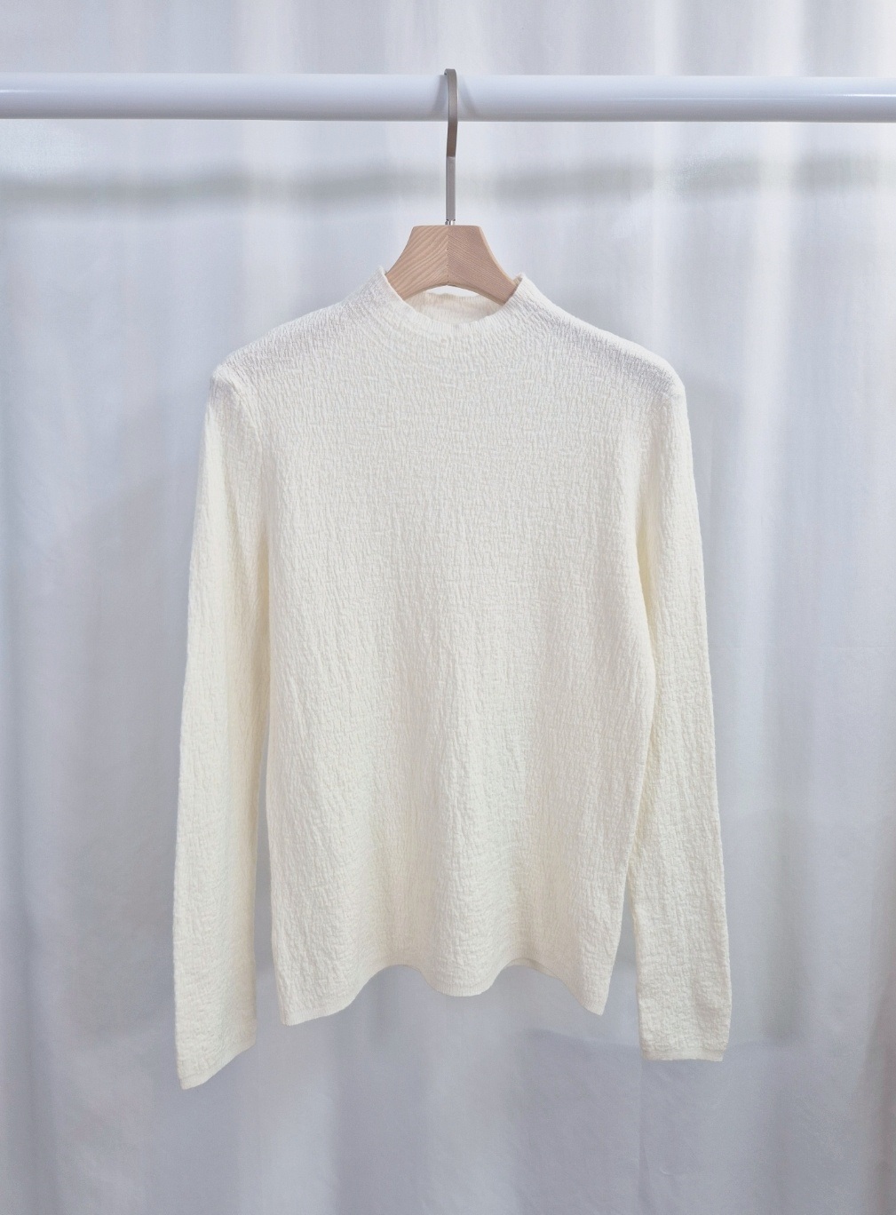 ストレッチハーフネックリンクルニット | 詳細画像8