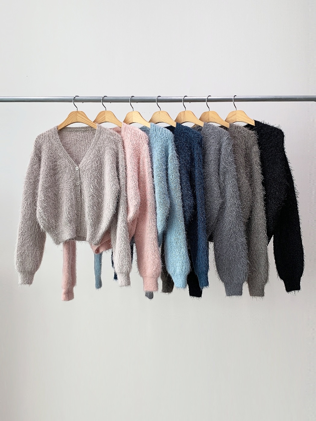 ソフトボタンVネック長袖カーディガン | 詳細画像11