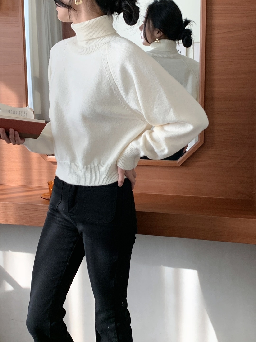 ソフトタートルネックベーシック長袖ニット | 詳細画像2