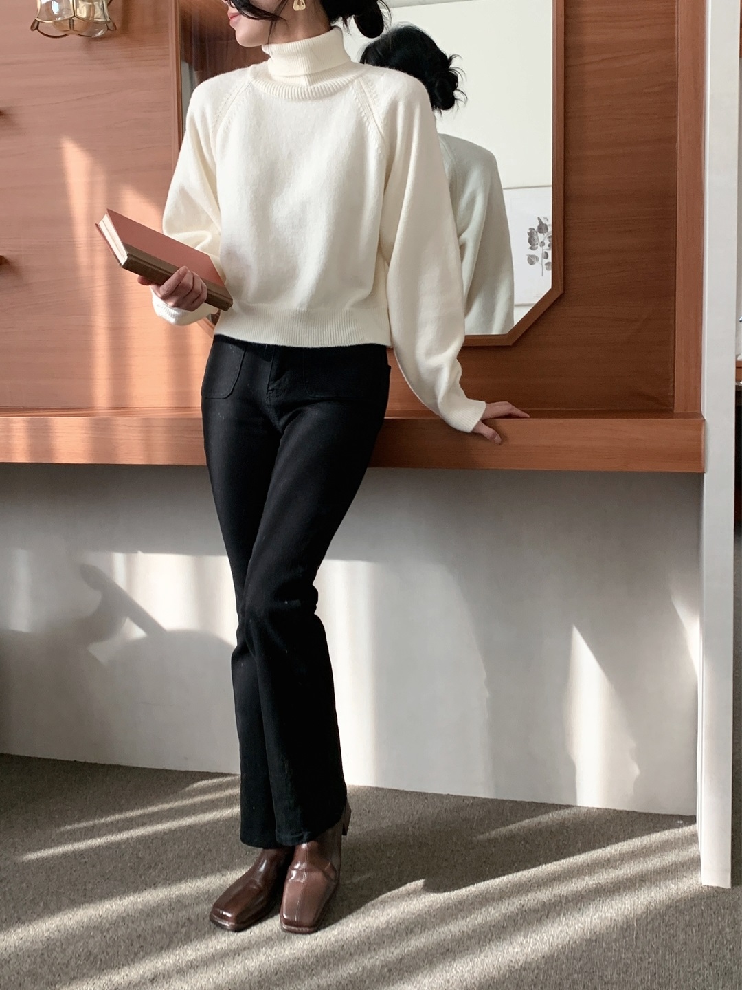 ソフトタートルネックベーシック長袖ニット | 詳細画像3