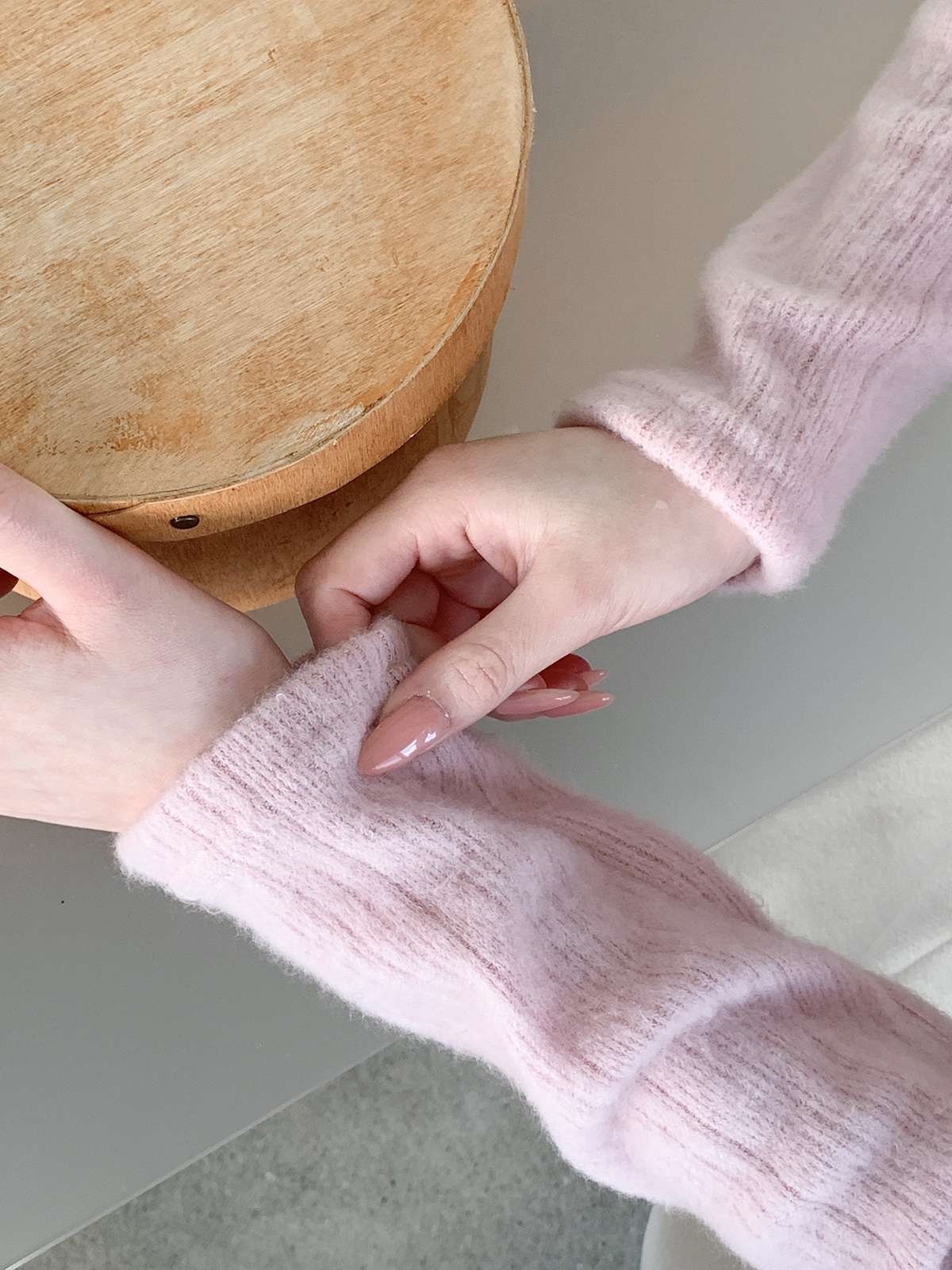 ストレッチオフショルダースリム長袖リボン柄ニット | 詳細画像11