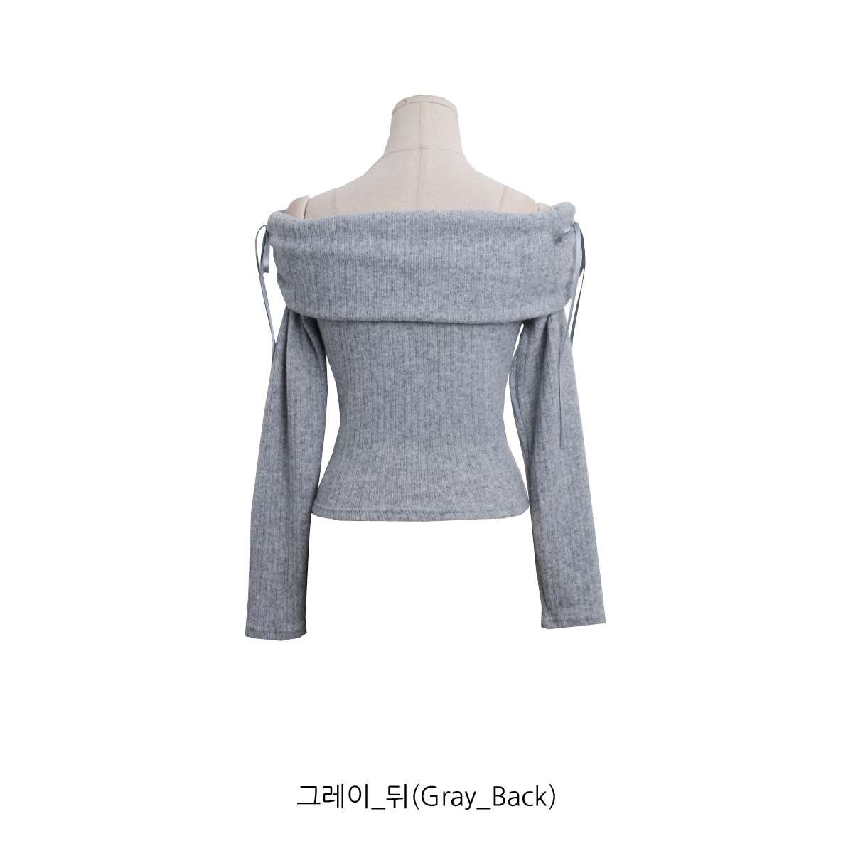 ストレッチオフショルダースリム長袖リボン柄ニット | 詳細画像20