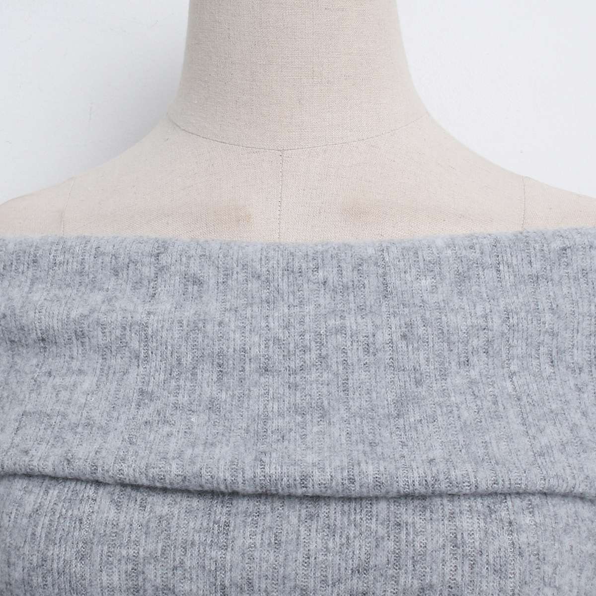 ストレッチオフショルダースリム長袖リボン柄ニット | 詳細画像22