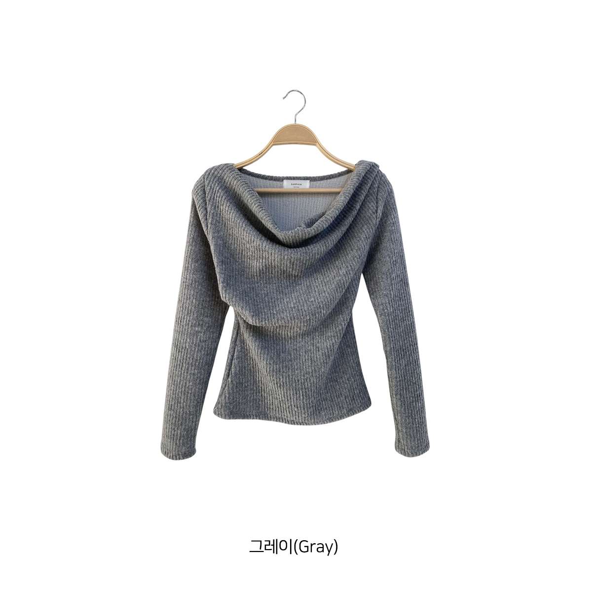 オフショルダースリムルーズ長袖ニット | 詳細画像16