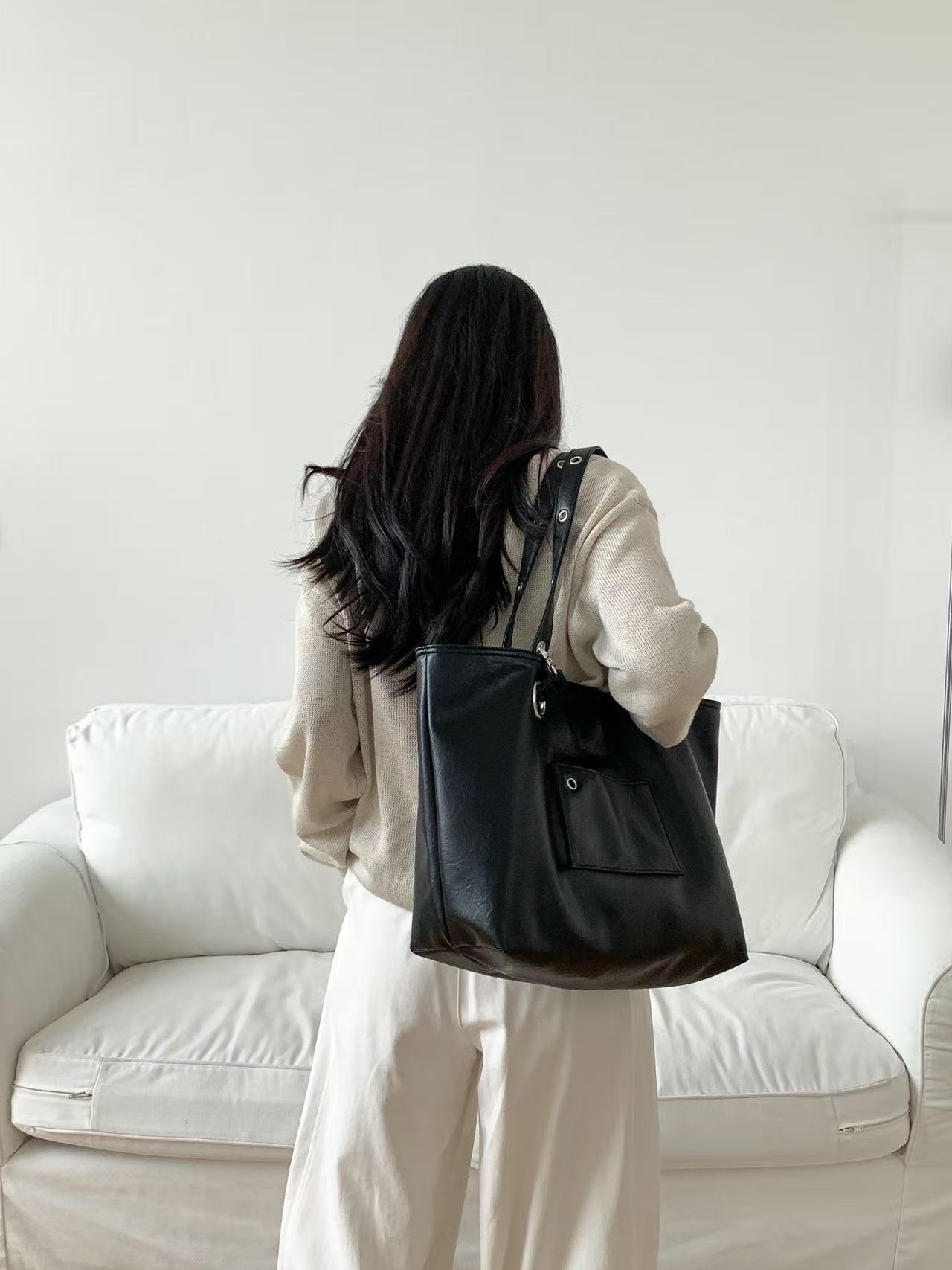 レザー調リバーシブルトートバッグ2WAY | 詳細画像10