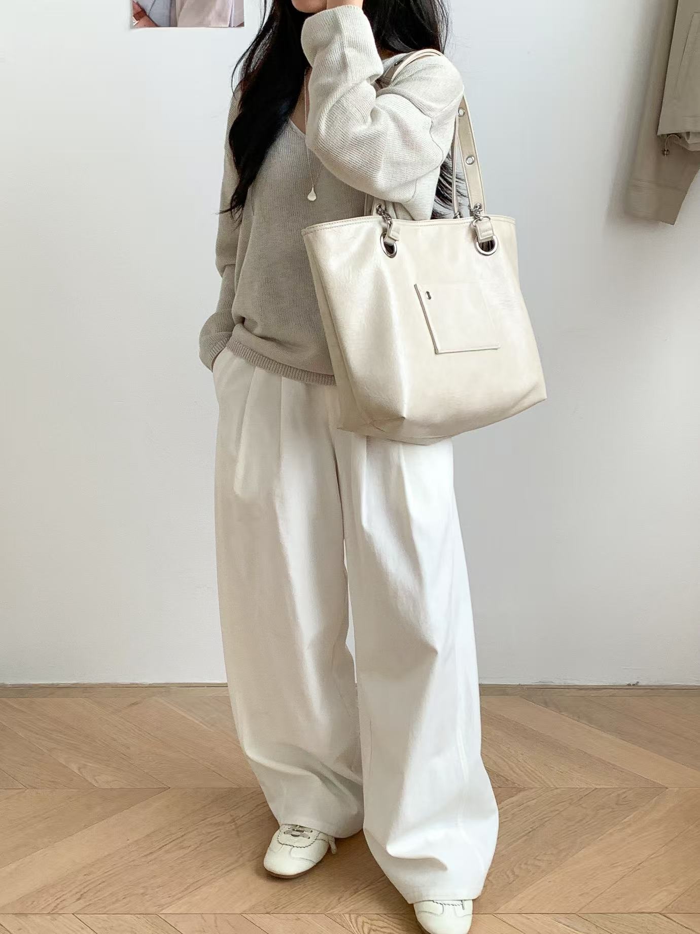 レザー調リバーシブルトートバッグ2WAY | 詳細画像13