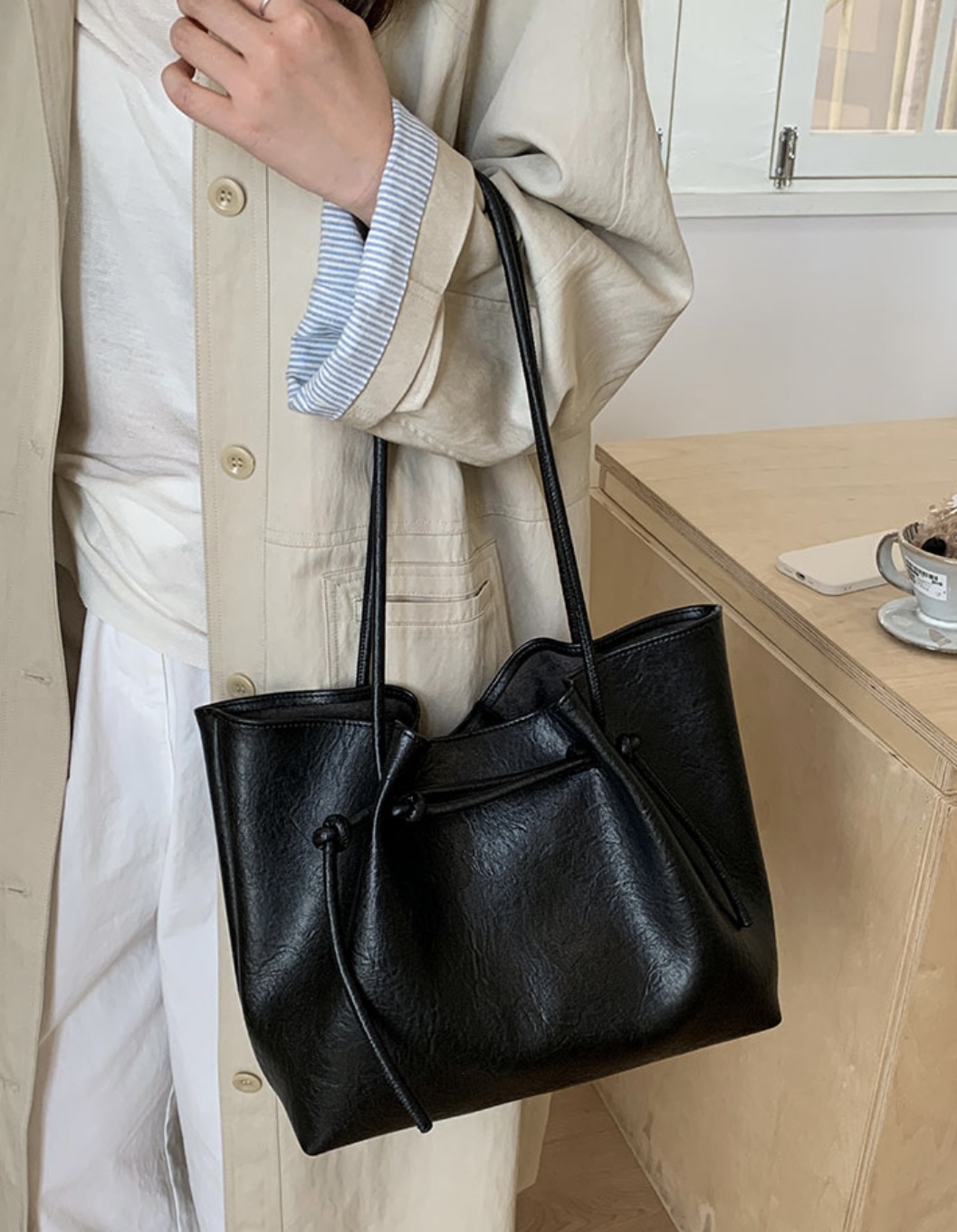 レザー調トートバッグ | 詳細画像13