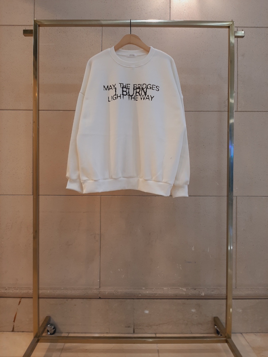 裏起毛ラウンドネックオーバーサイズ長袖レタリングカラースウェット | 詳細画像11