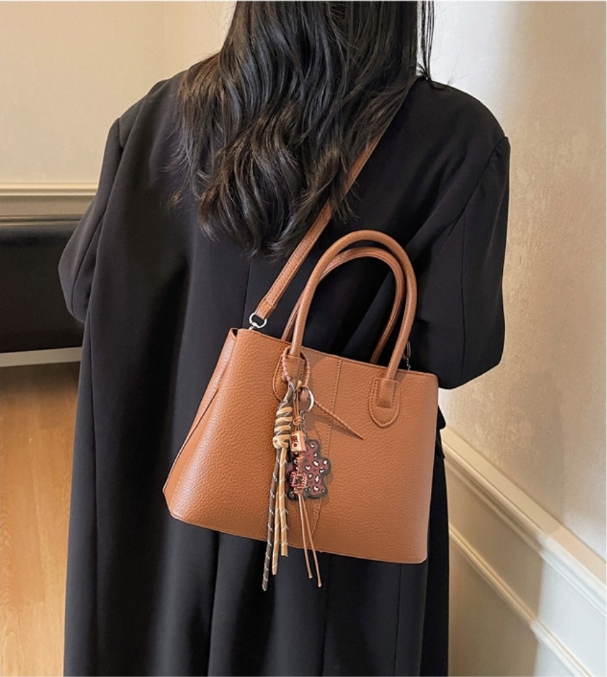 レザー調カラーショルダーバッグキーリングセットストラップセット(バックルあり) | 詳細画像10