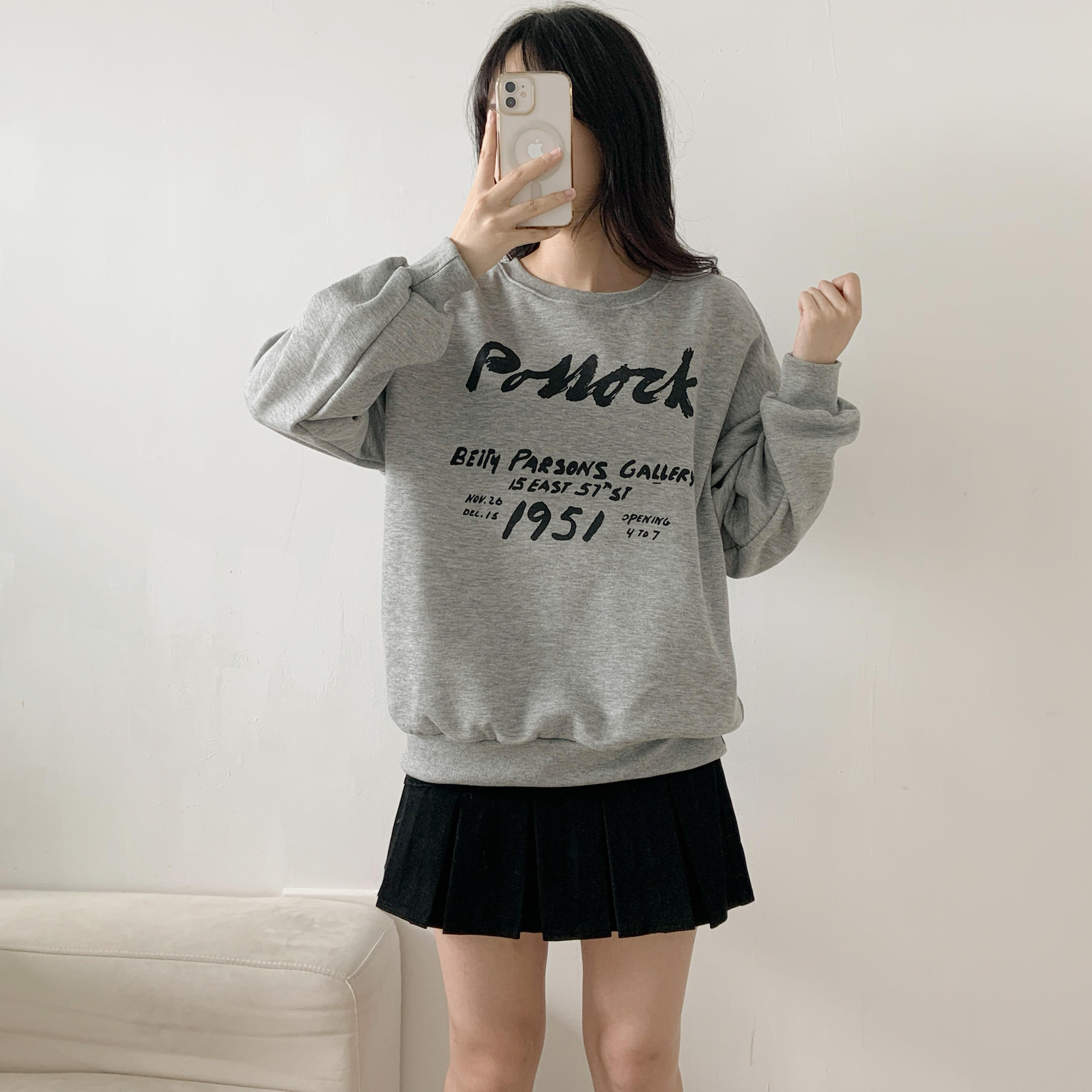 裏起毛ラウンドネックルーズプリントスウェット | 詳細画像8