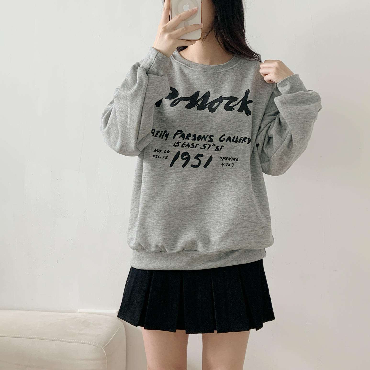 裏起毛ラウンドネックルーズプリントスウェット | 詳細画像9