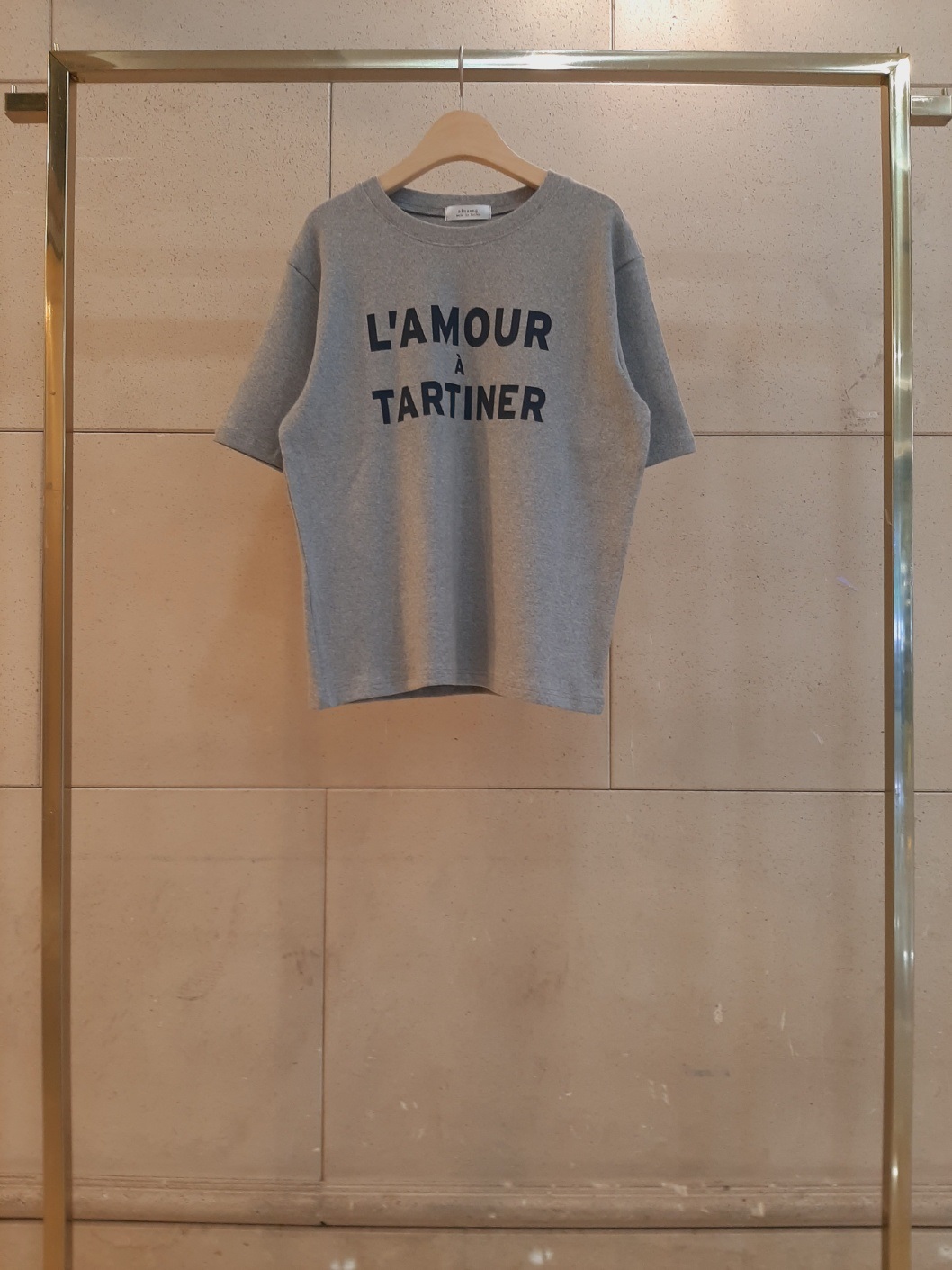 起毛ピーチ起毛ラウンドネック半袖プリントカラーTシャツ | 詳細画像11