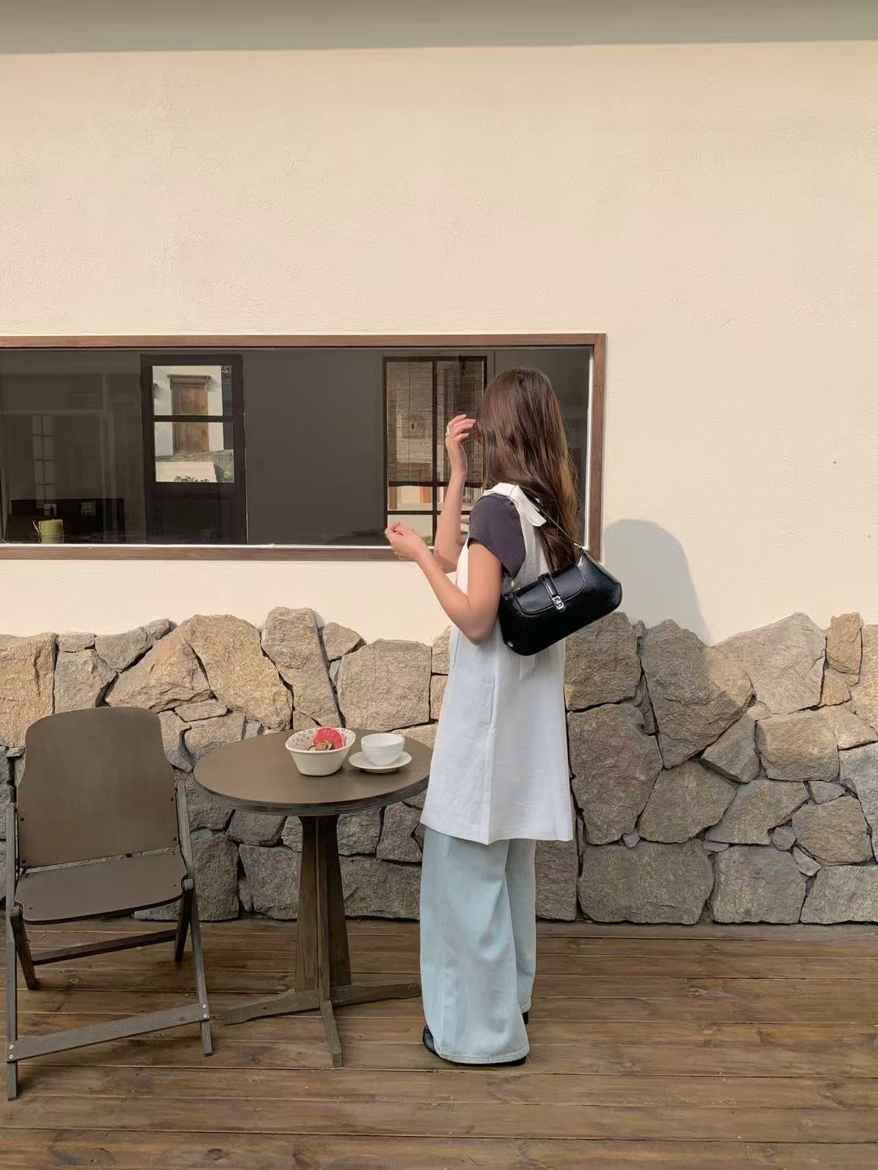 レザー調カラーショルダーバッグ | 詳細画像8