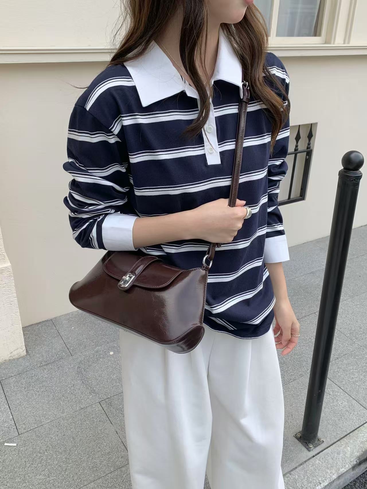 レザー調カラーショルダーバッグ | 詳細画像13