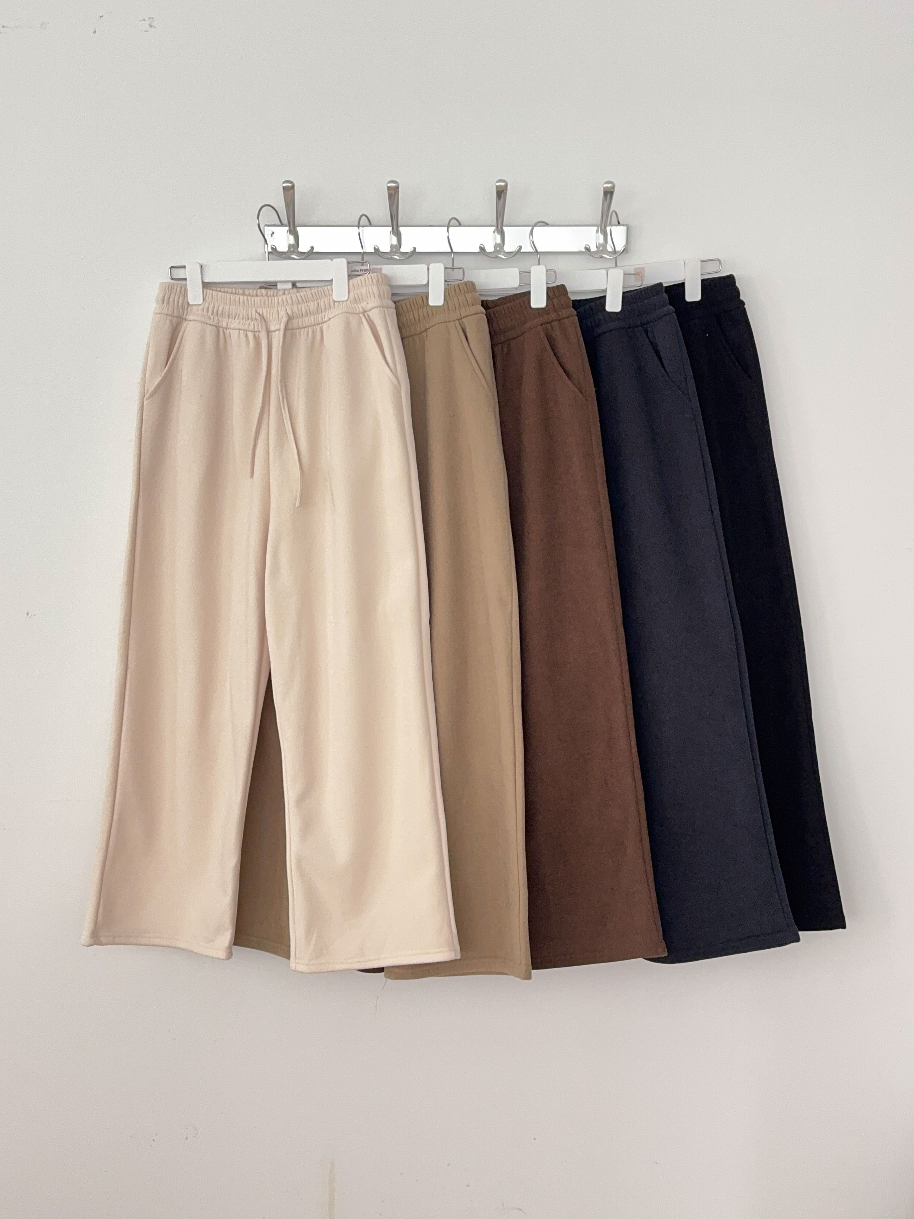 裏起毛ドローストリングウエストゴムワイドカラーパンツ | 詳細画像21